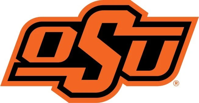 Oklahoma State University logo in orange and black.