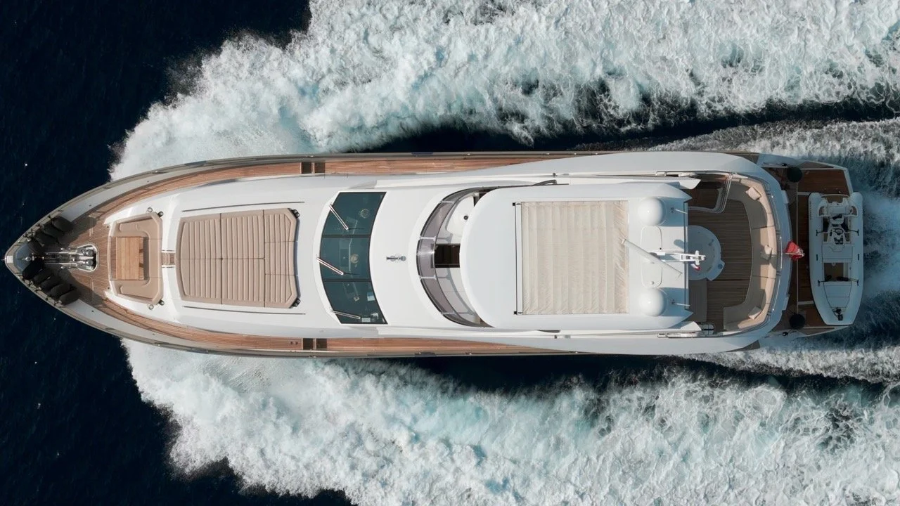 Yacht from above