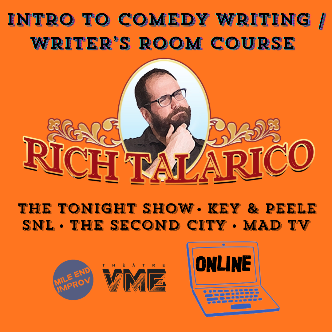 Online SKETCH &amp; COMEDY WRITERS ROOM CLASS w. Rich Talarico&nbsp;&nbsp;