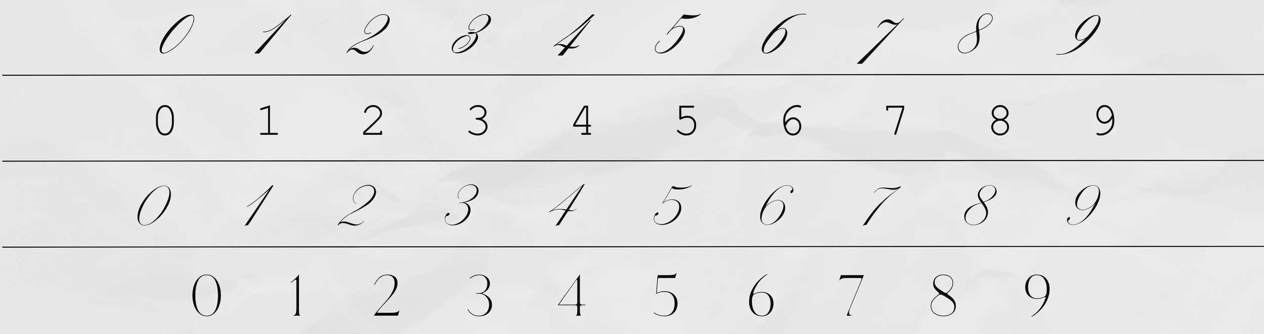 number fonts
