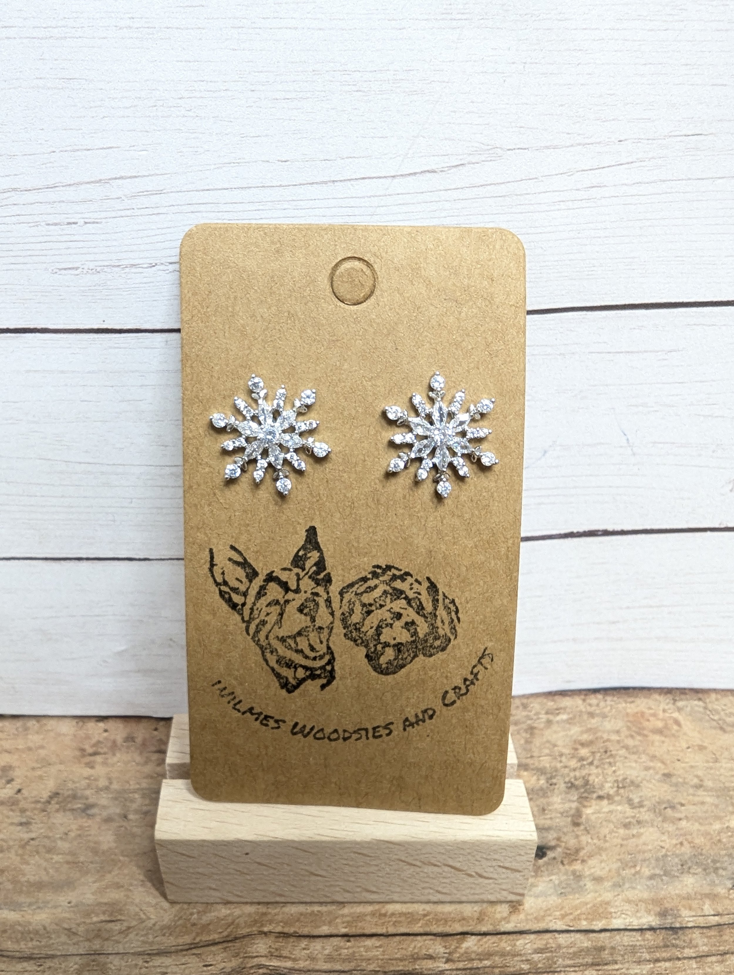 Bling Snowflake Stud Earrings
