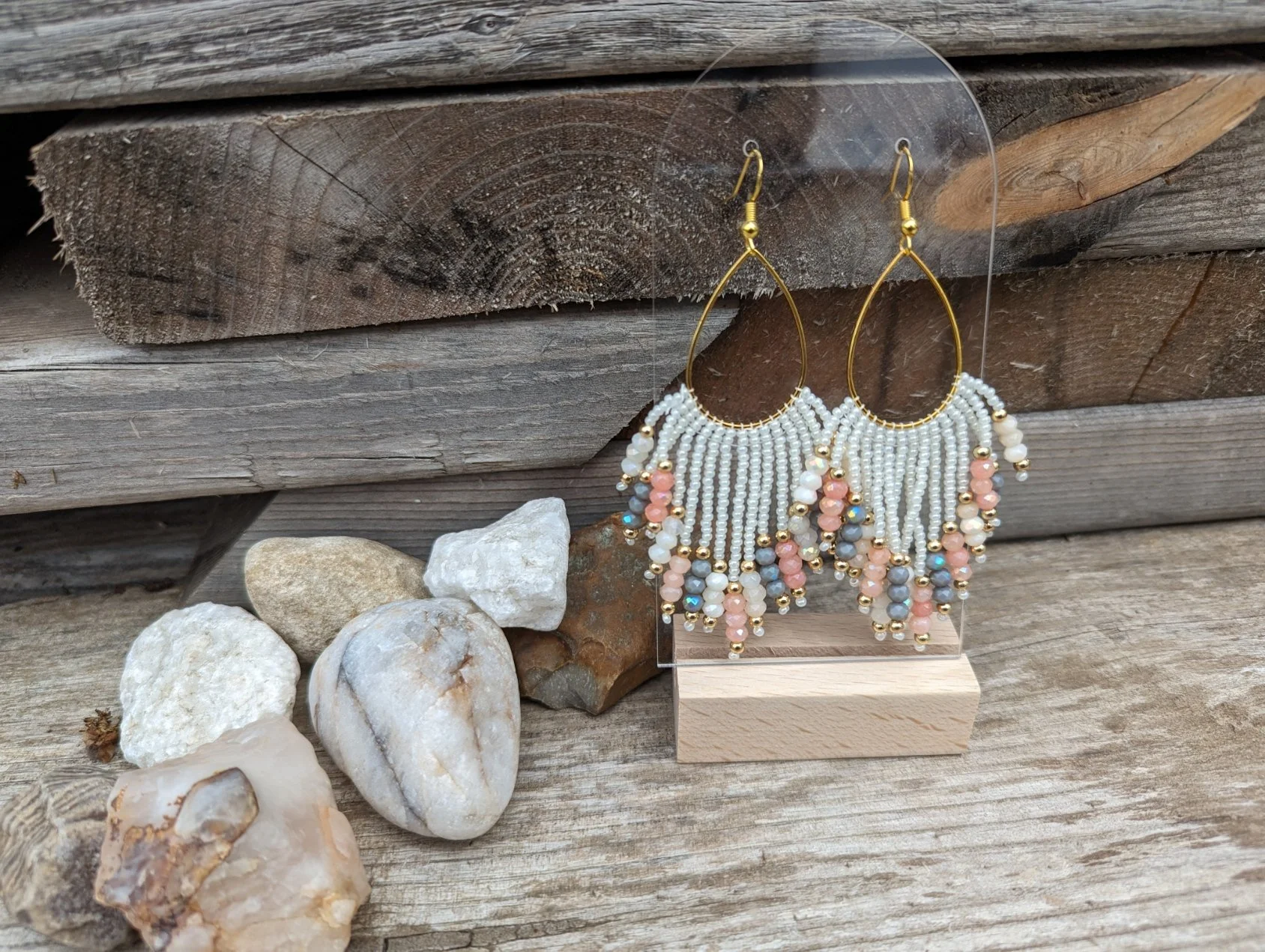 Beaded Teardrop Earrings