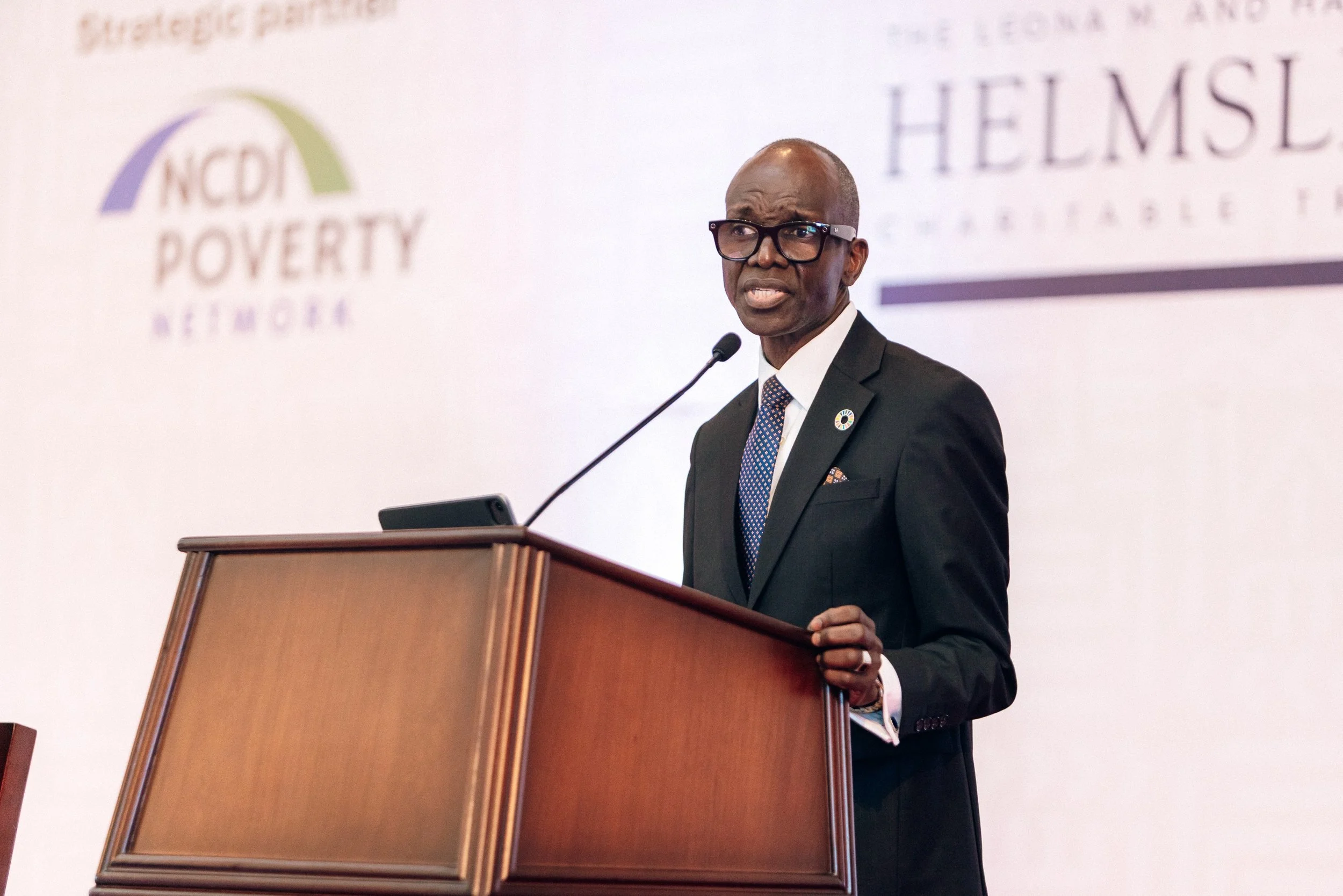 Dr. Mohamed Janabi, director of the WHO Regional Office for Africa, delivers an address during the opening ceremony of the conference. 