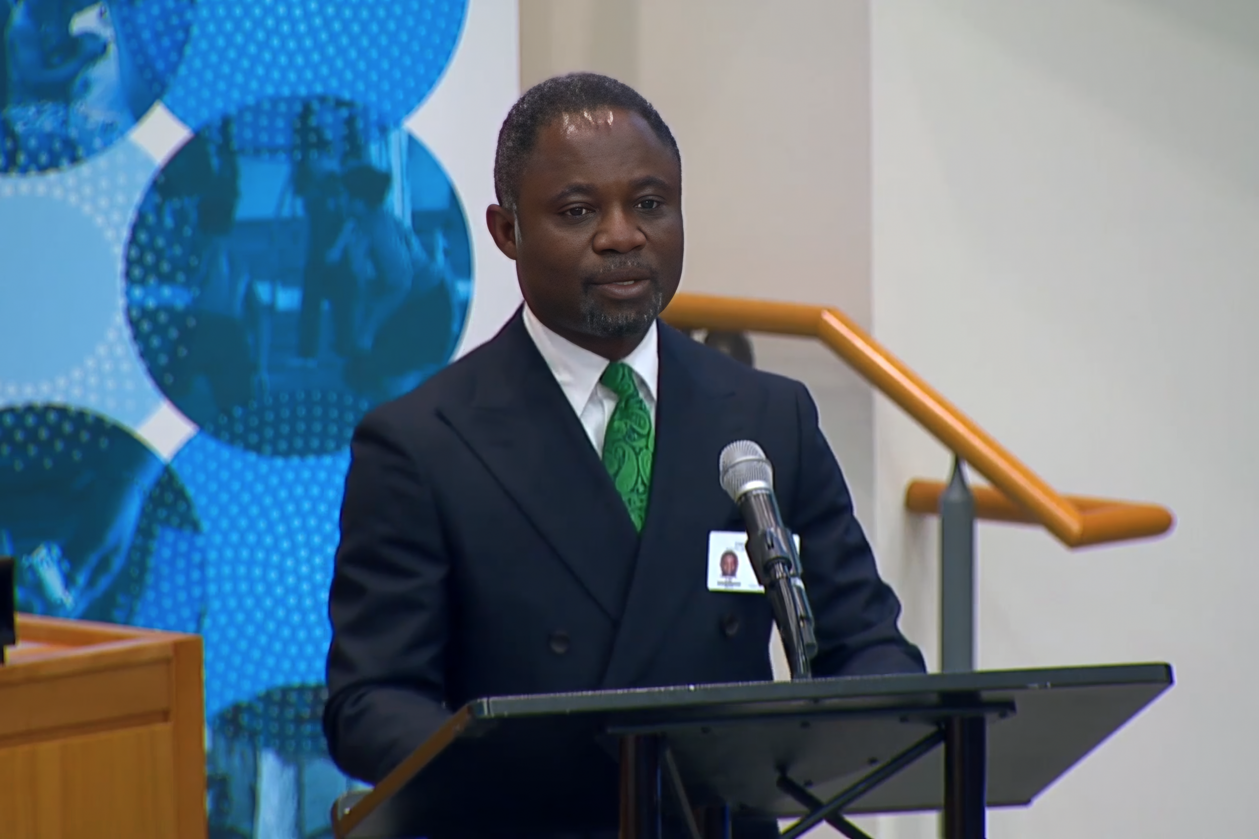 Kwabena Mintah Akandoh making a statement at the UN