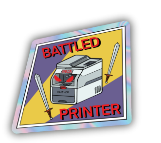 Battled Printer Sticker front.png