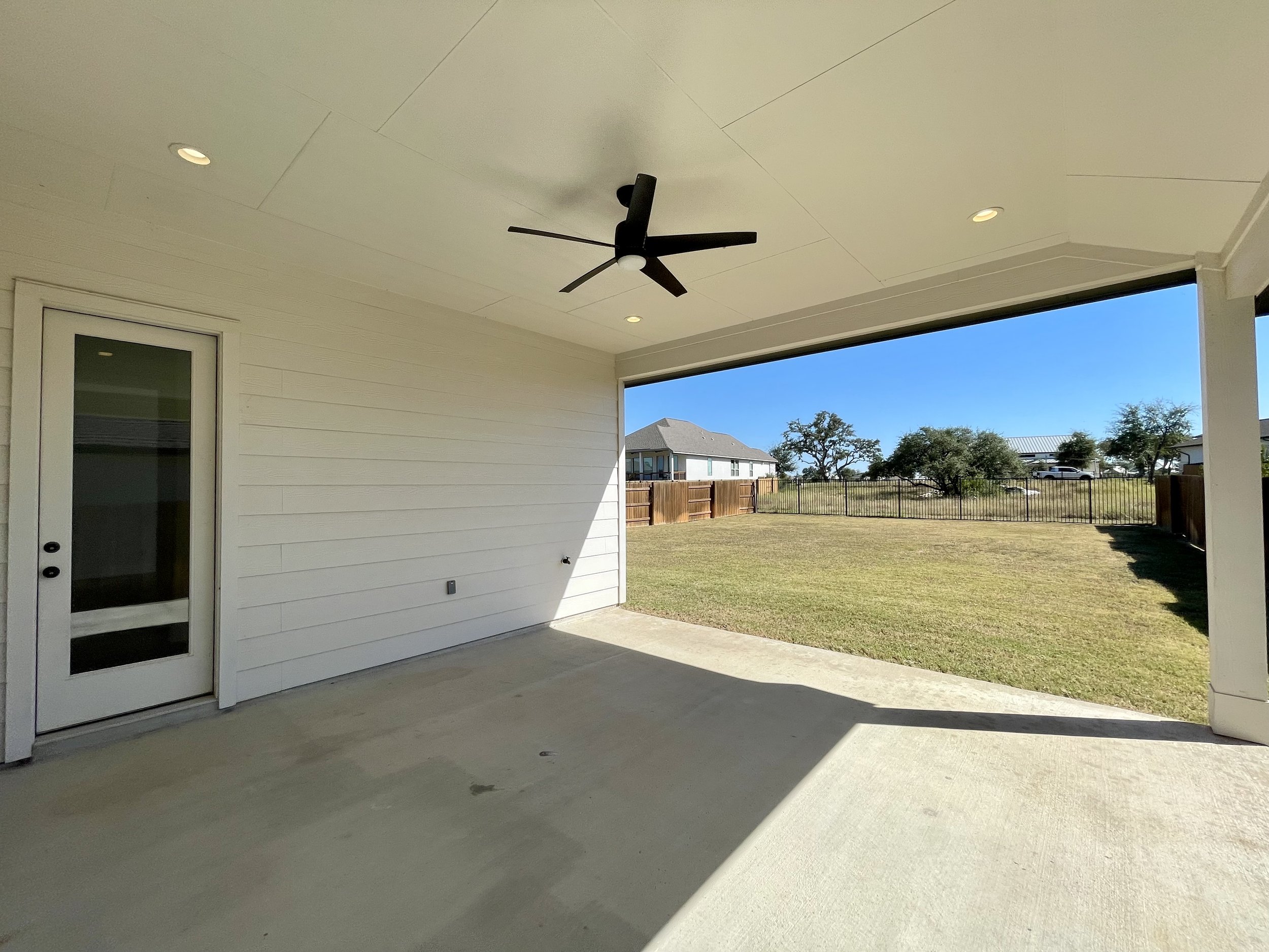 Covered Patio with a Fan