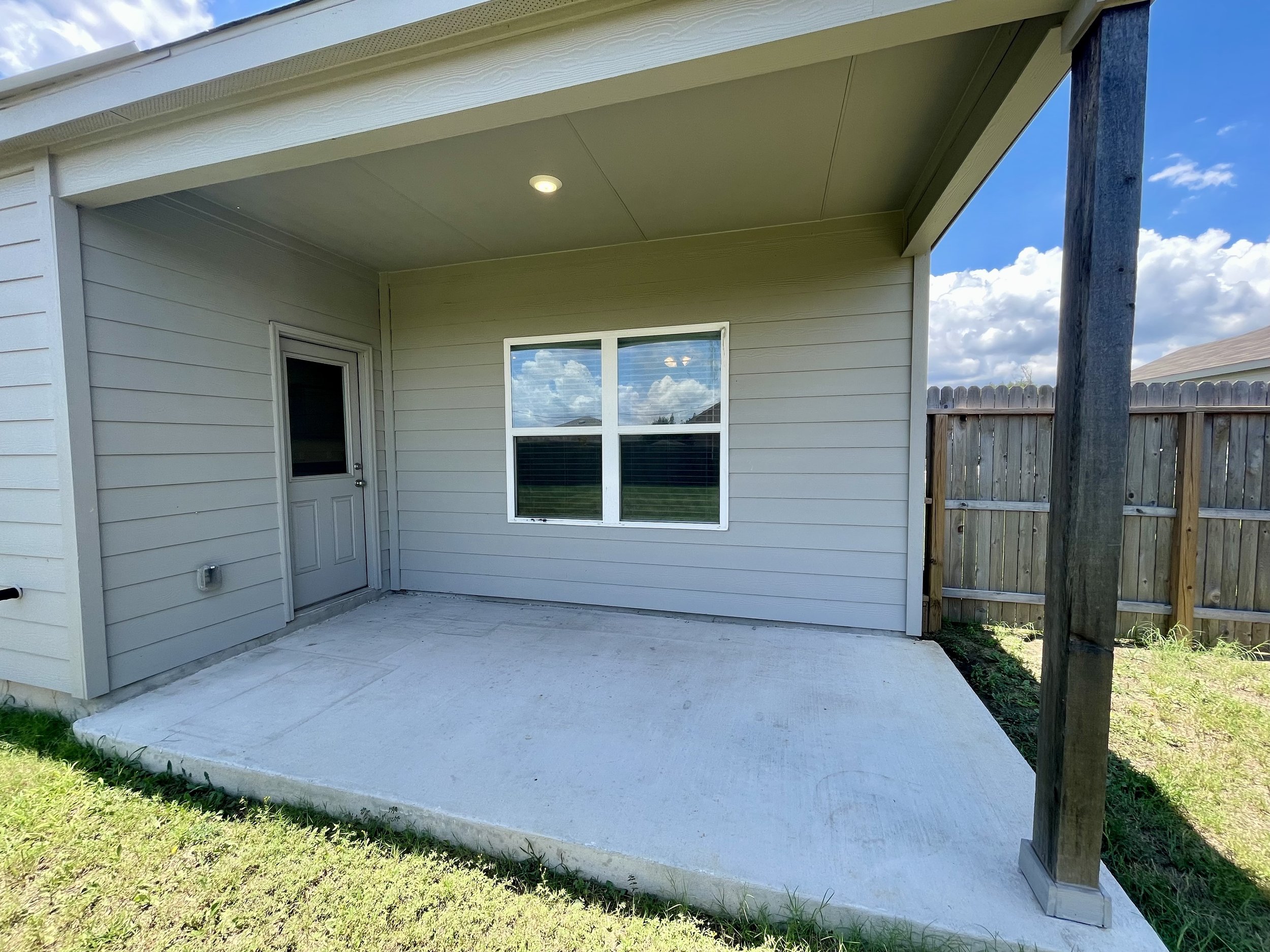 Back covered patio