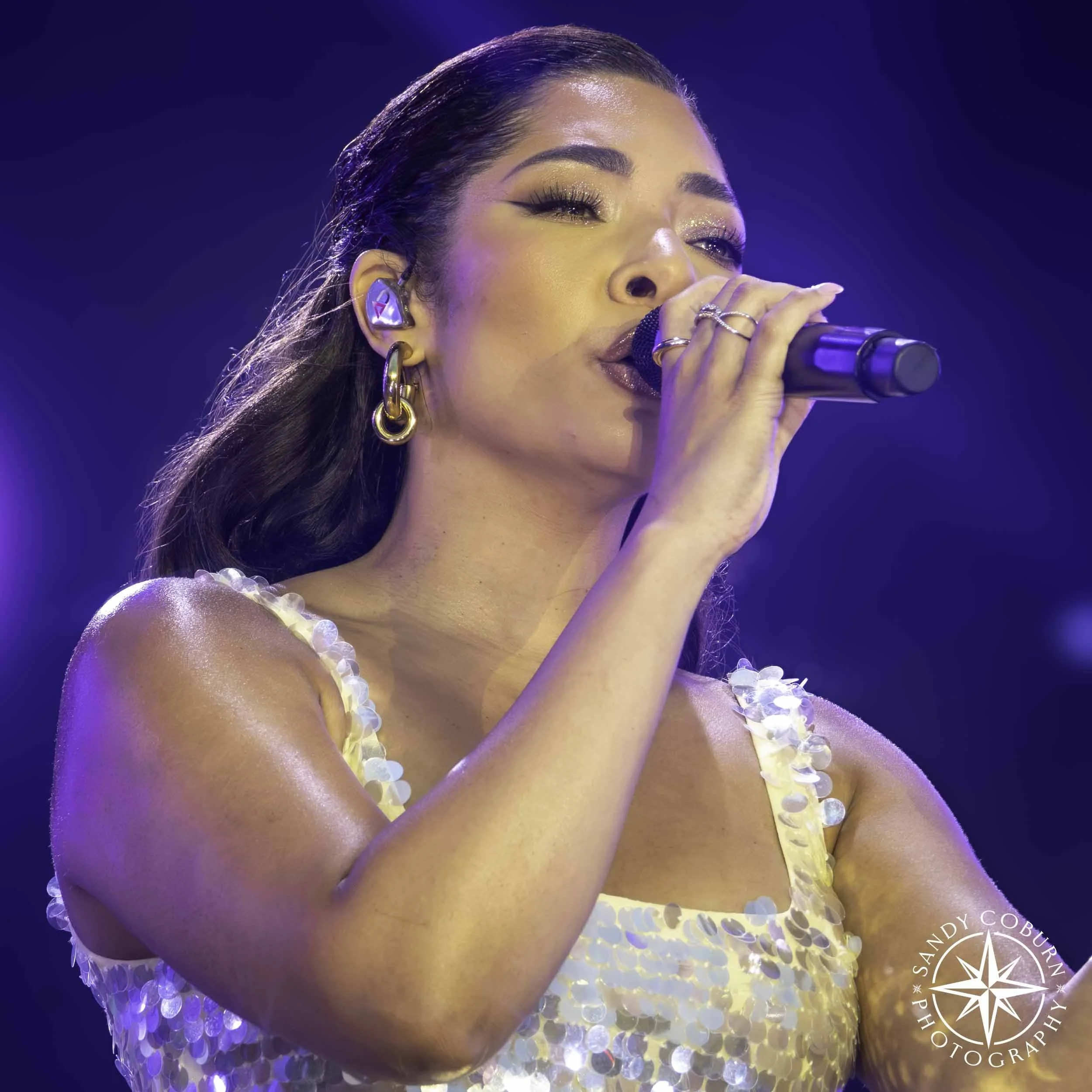 April Darby, Dutch/American singer, actress, and television star, performing at the WorldPride Unity Concert