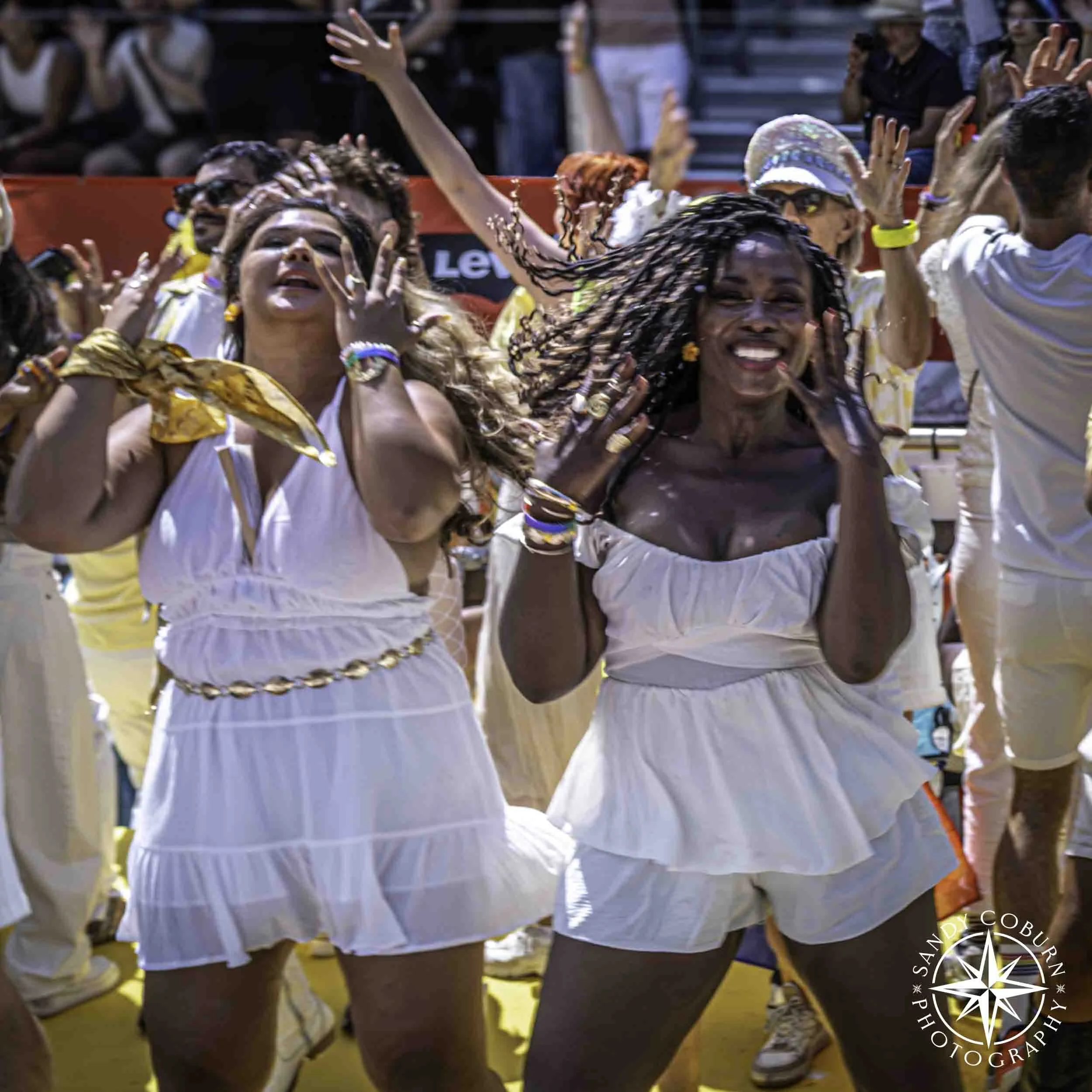 Participants dancing at the 2026 WorldPride Amsterdam Canal Parade