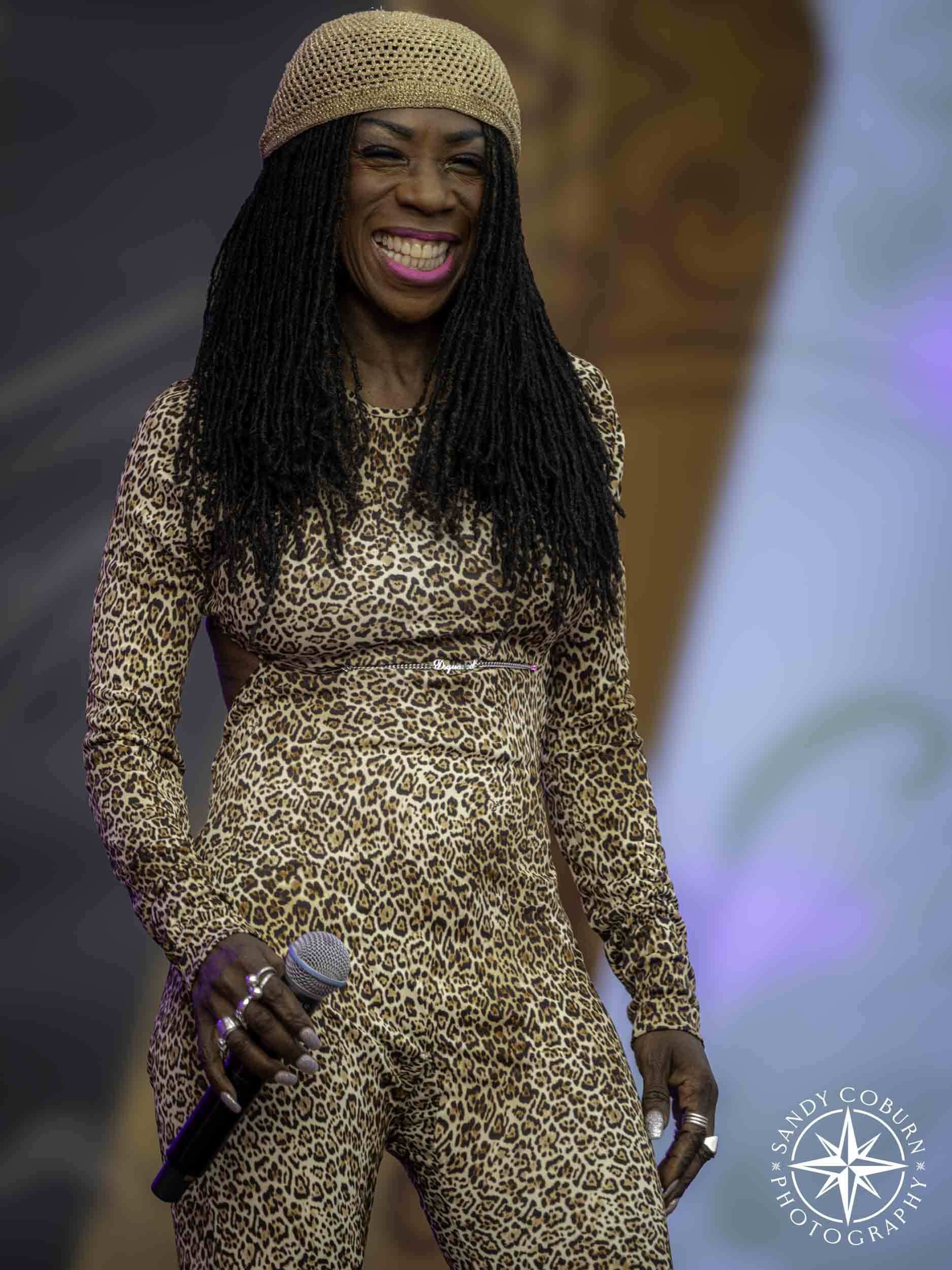 Heather Small, English soul singer and lead vocalist of the band M People, performing at the WorldPride WeddingParty XXL. 