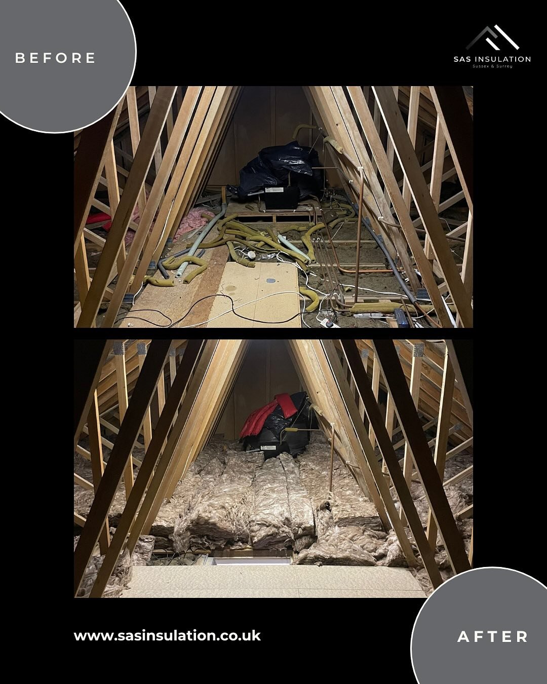 BEFORE AND AFTER ➡️🙌🏼

From underutilised lofts to fully insulated and boarded spaces! Swipe through to see some of our recent work, to see how loft boarding and insulation can make a difference in your home! 

Ready to upgrade your space? Contact 