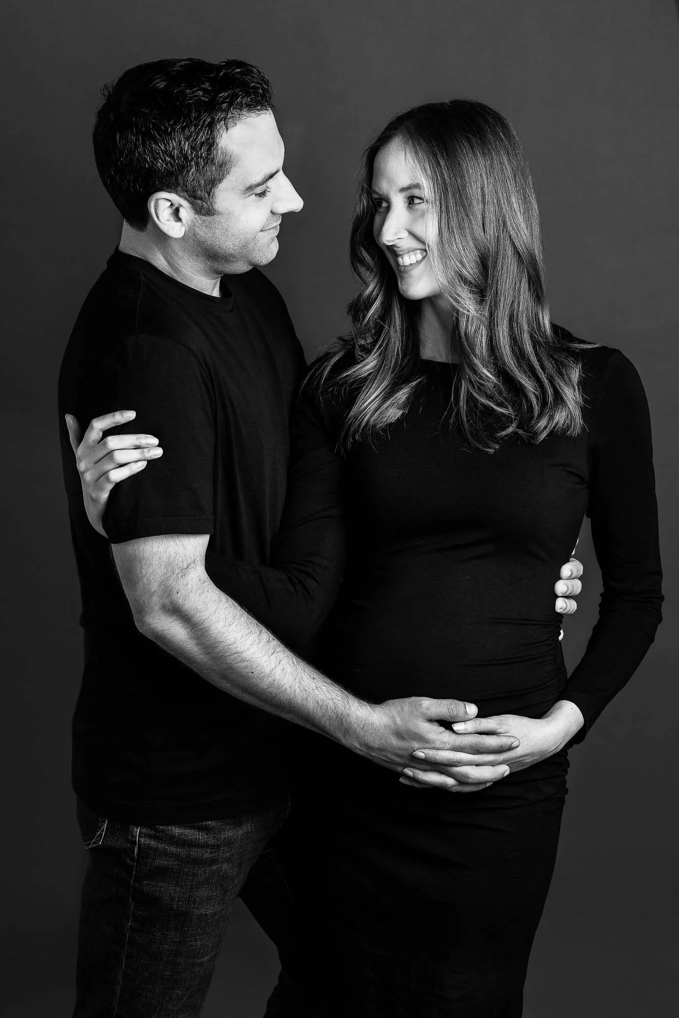 Smallish-Seattle-maternity-photography-studio-bw-couples-portrait.jpg