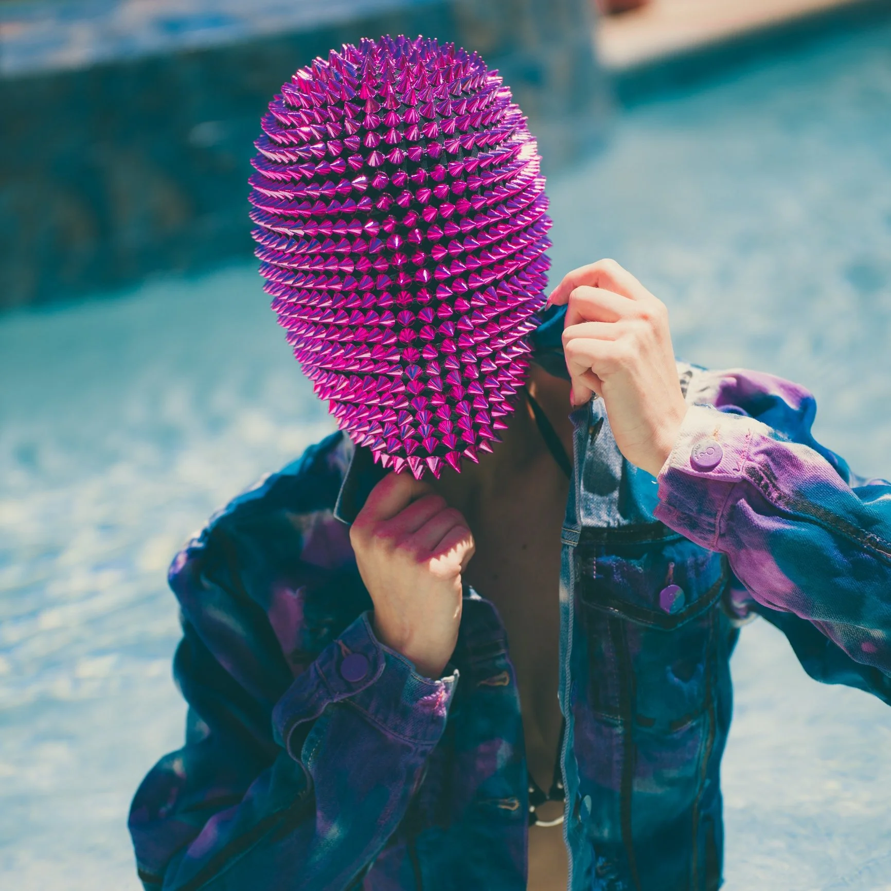 Purple / Pink Spike Mask