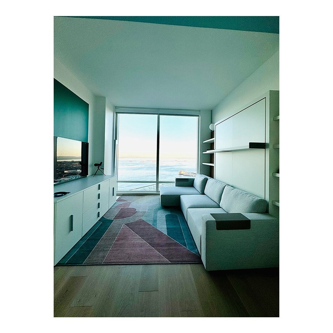 Check out this sneak peek from one of our latest projects at #onerinconhill. With breathtaking views of the San Francisco Bay, it's hard not to get lost in the scenery. However, we've managed to create a stunning multi-use guestroom that is both prac
