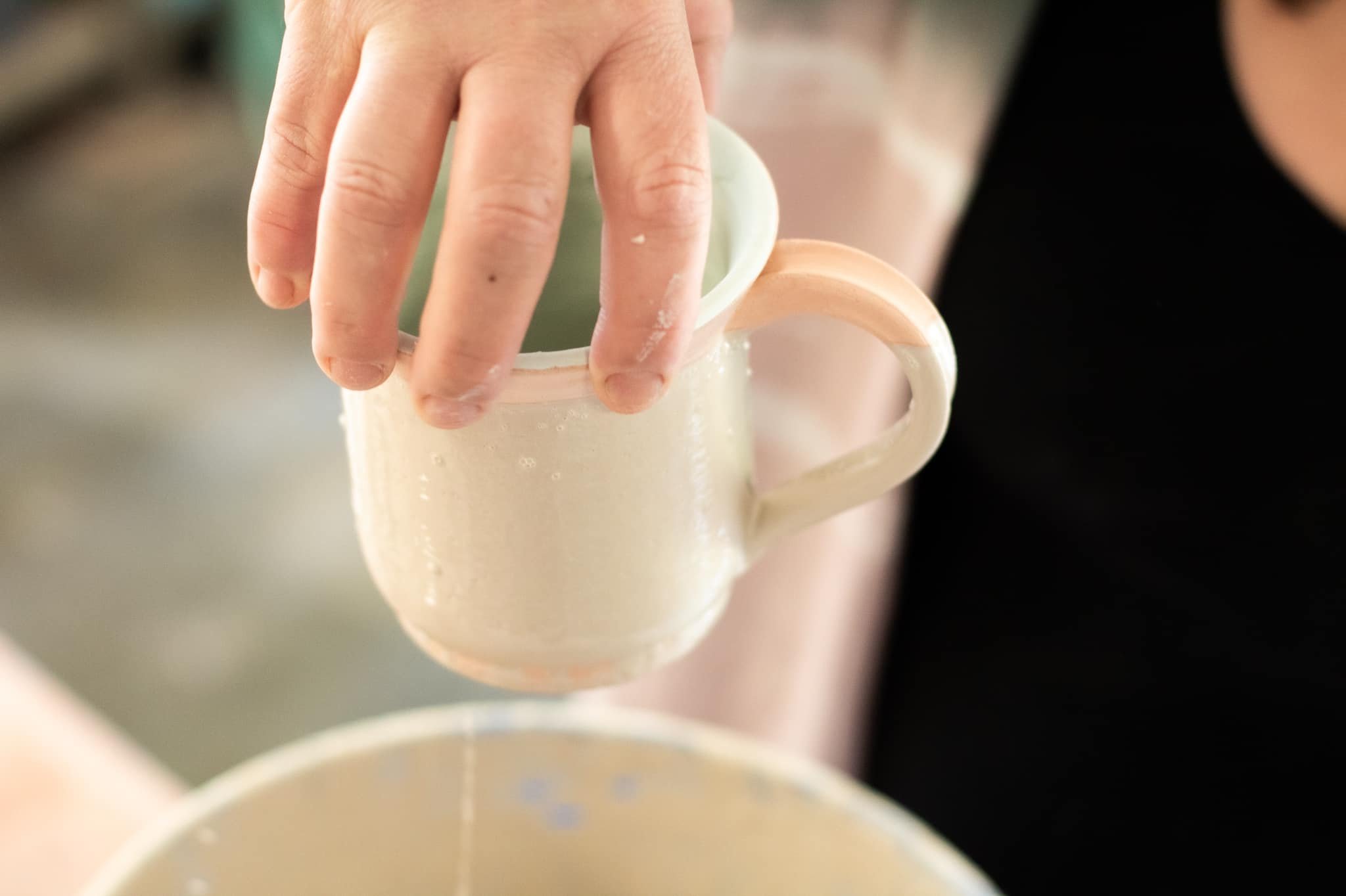 pottery process + mug glaze