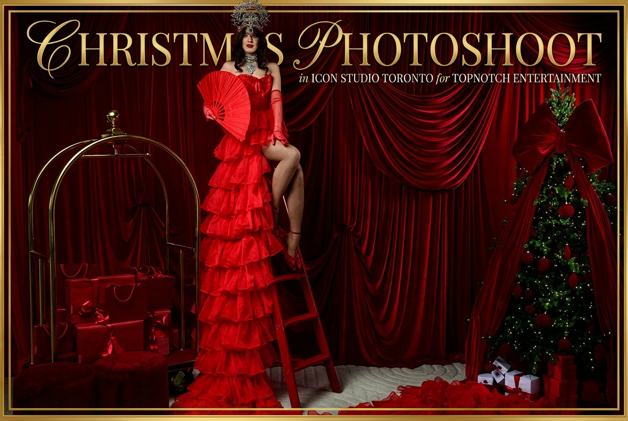 Christmas Photoshoot in Icon Studio Toronto for Topnotch Entertainment
