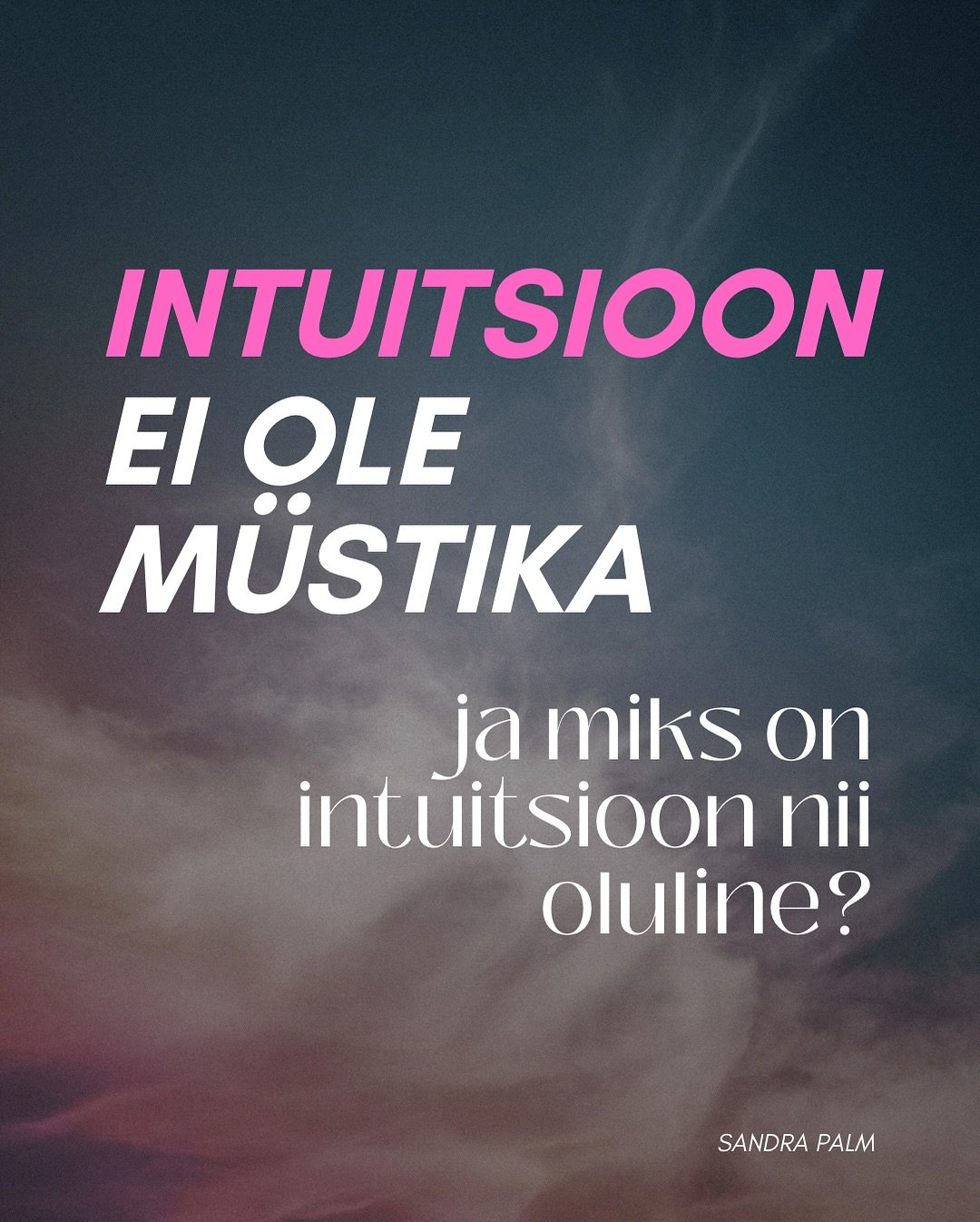 Intuitsioon ei ole m&uuml;stika! 🩷

Meie intuitsioon ei ole pelgalt juhuslik ega ka midagi seletamatut. See on neurobioloogiline intelligentsus - kehaliselt ja s&uuml;gavuti tajutud info, mis j&otilde;uab meieni enne kui m&otilde;istus oskab midagi 