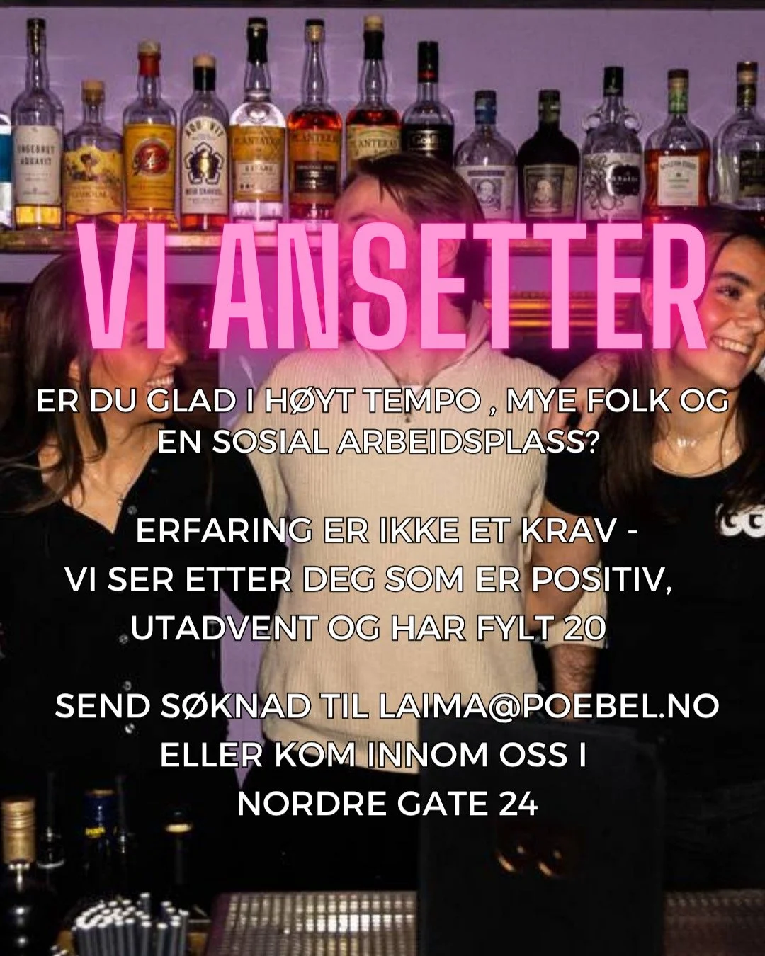 Bli en del av v&aring;rt fantastiske team🎉 Vi har flere stillinger som skal fylles, legg gjerne til om du &oslash;nsker deltid, fulltid eller sesong😊