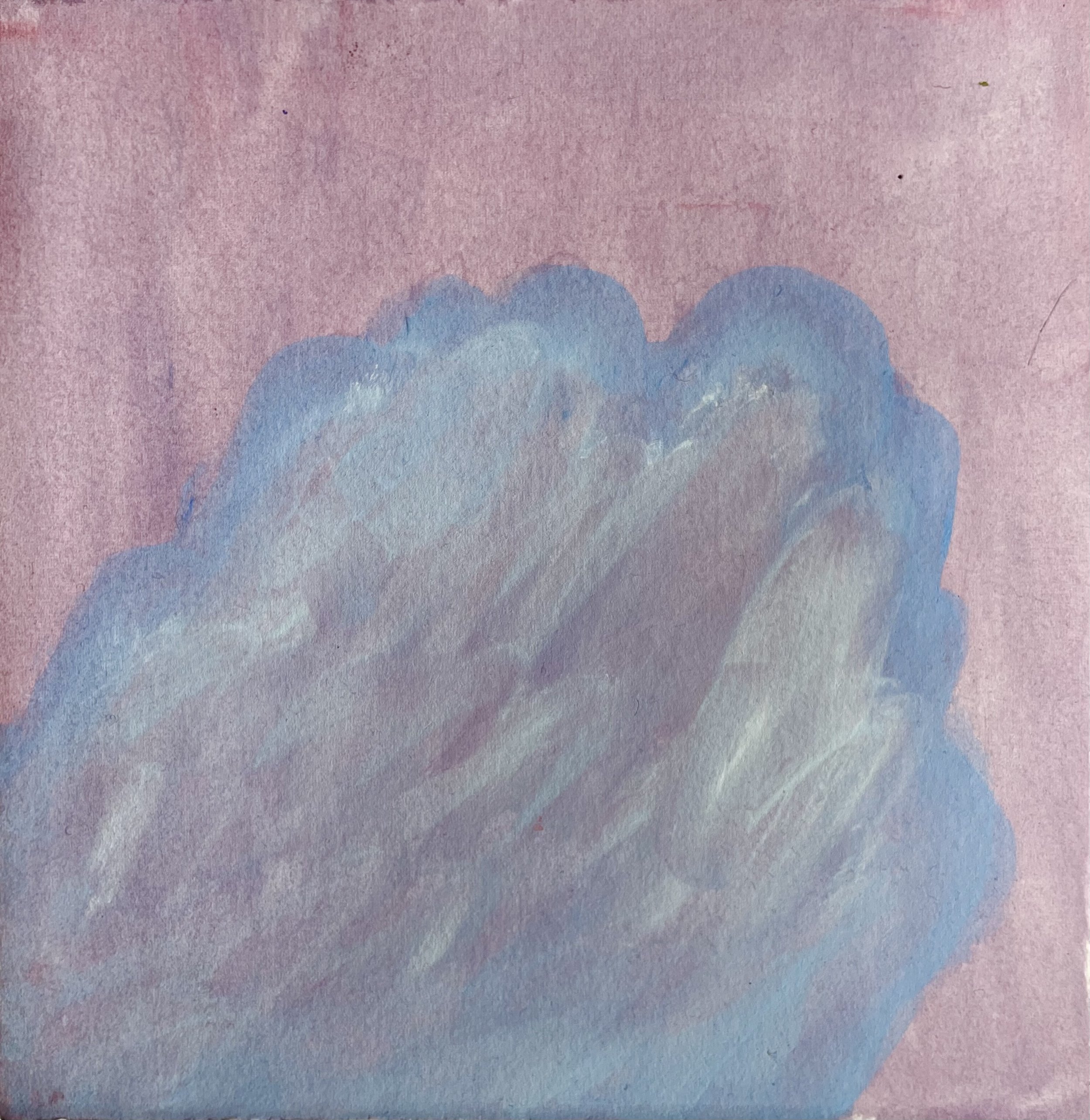 This Cloud, 2024. Acrylic paint on Arches, 7.5" x 7.5" $150 - $37 discount = $113