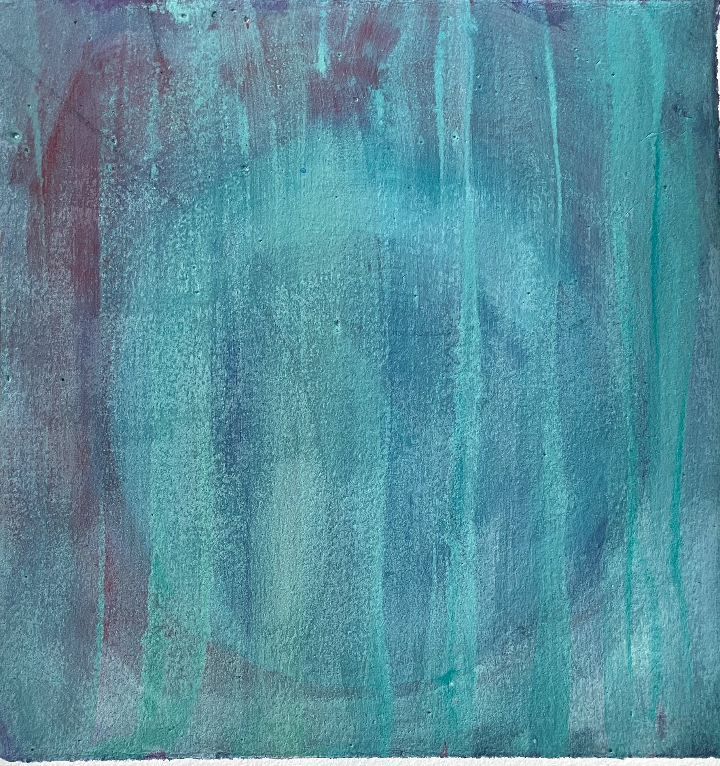 Descending, 2025. Acrylic on Arches, 7.5" x 7.5" $150 - $37 discount = $113