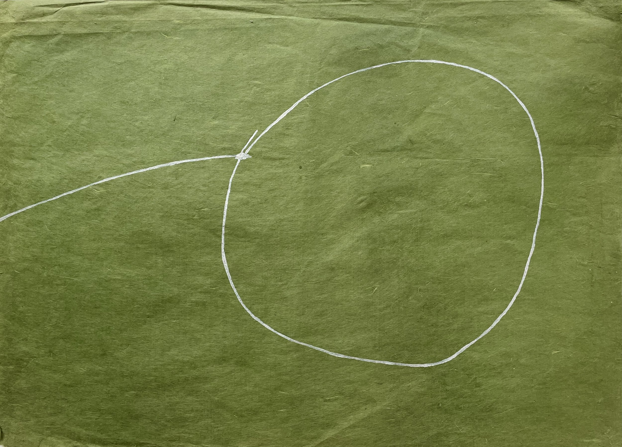 Snare, 2018. Acrylic on handmade Korean paper, 18: x 24" $750 - $187 discount = $563