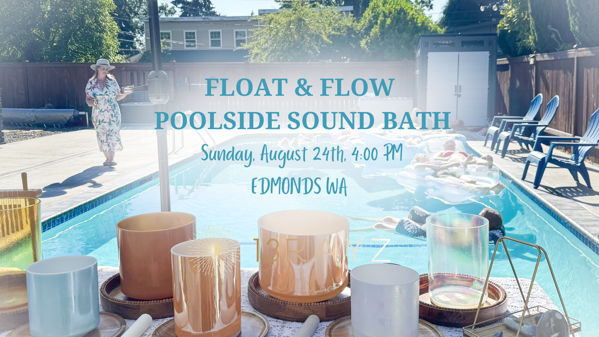 Poolside Sound Bath: Float & Flow August 24th