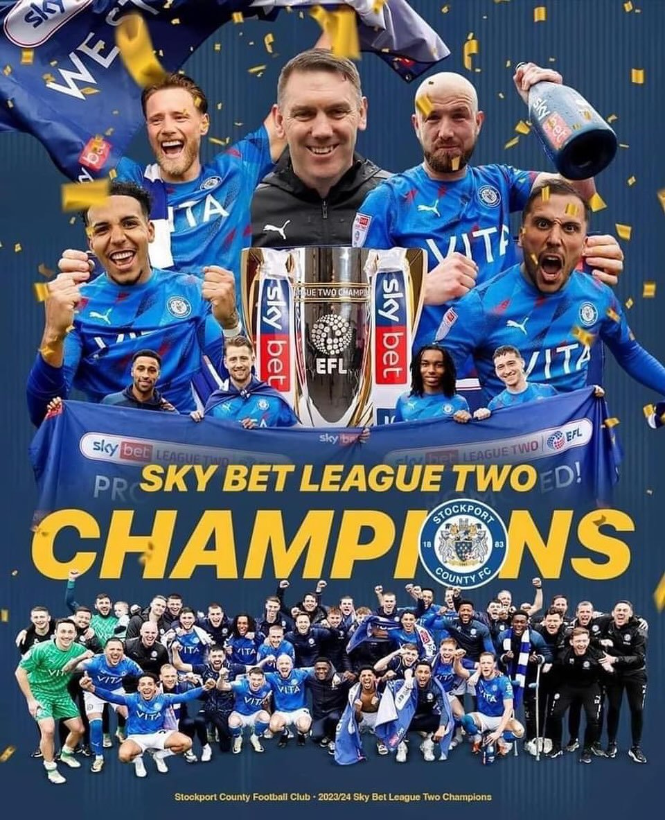 congratulations to our local team @stockportcountyofficial on winning the league and getting promoted with games in hand 👊 #stockportcounty #thehatters #stockport #stockportbusiness #supportlocal #supportlocalbusiness @marketingstockport #p81family
