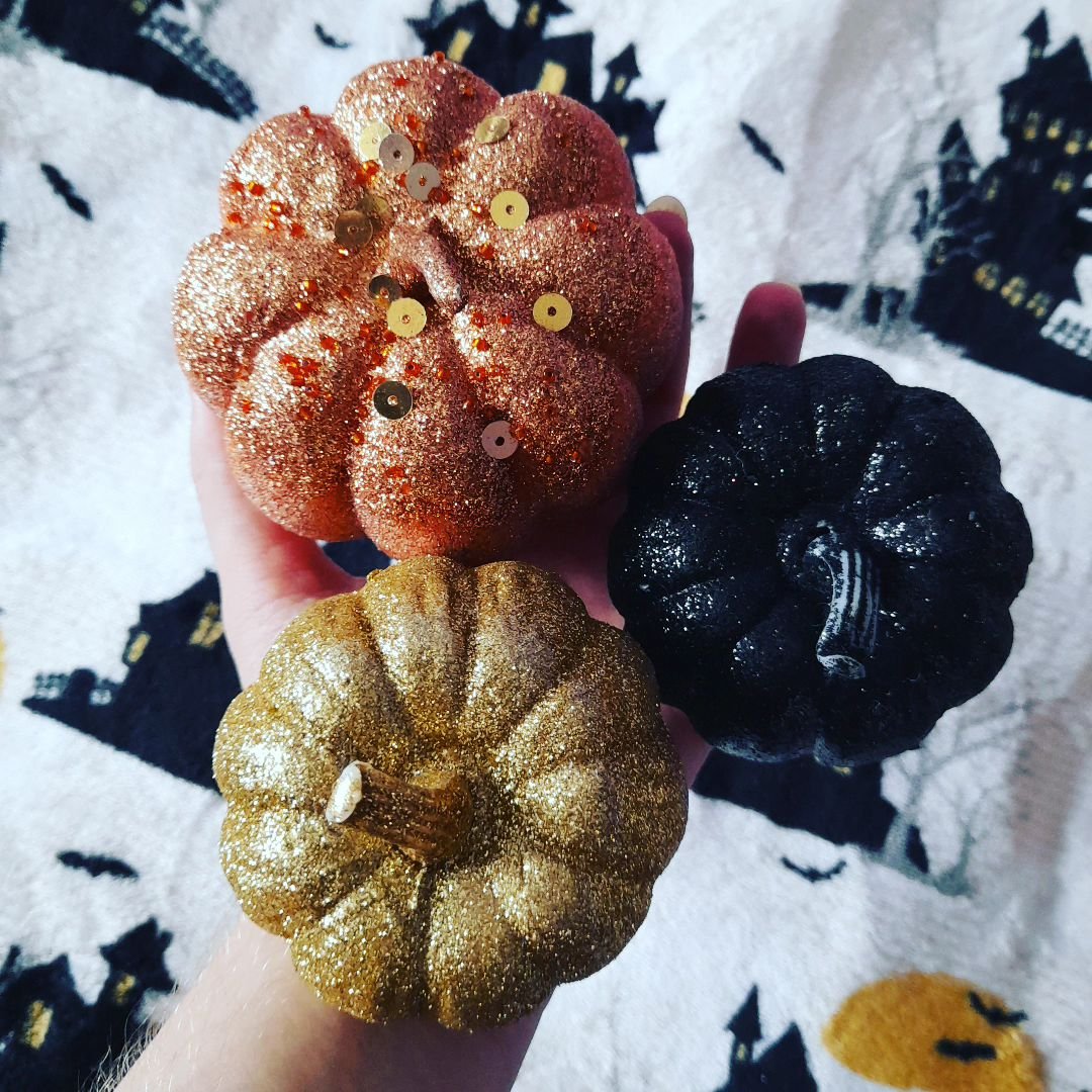 Glitter pumpkins