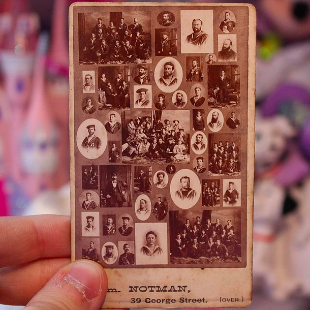Collage of sailors, cartes-de-visite, late 19th Century