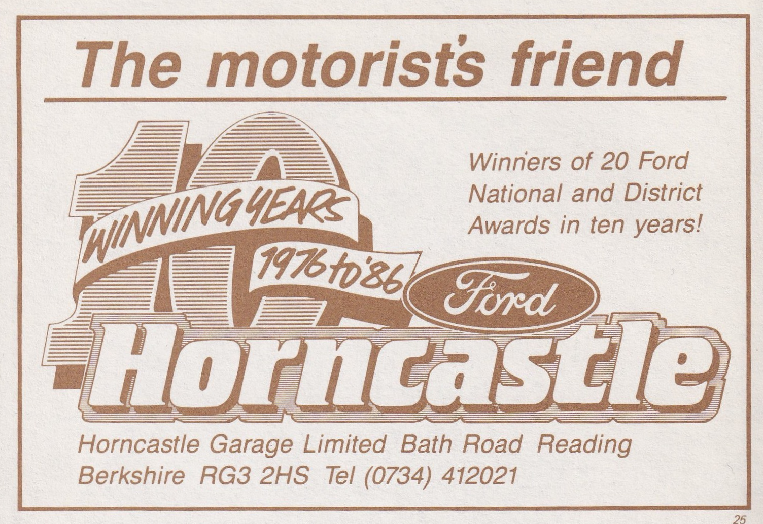 Horncastle Garage, Reading, 1980s