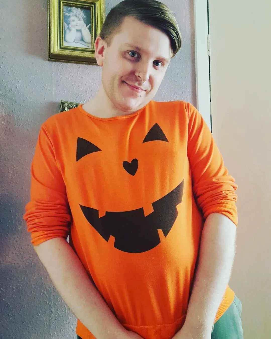 Jack O' Lantern jumper, age unknown