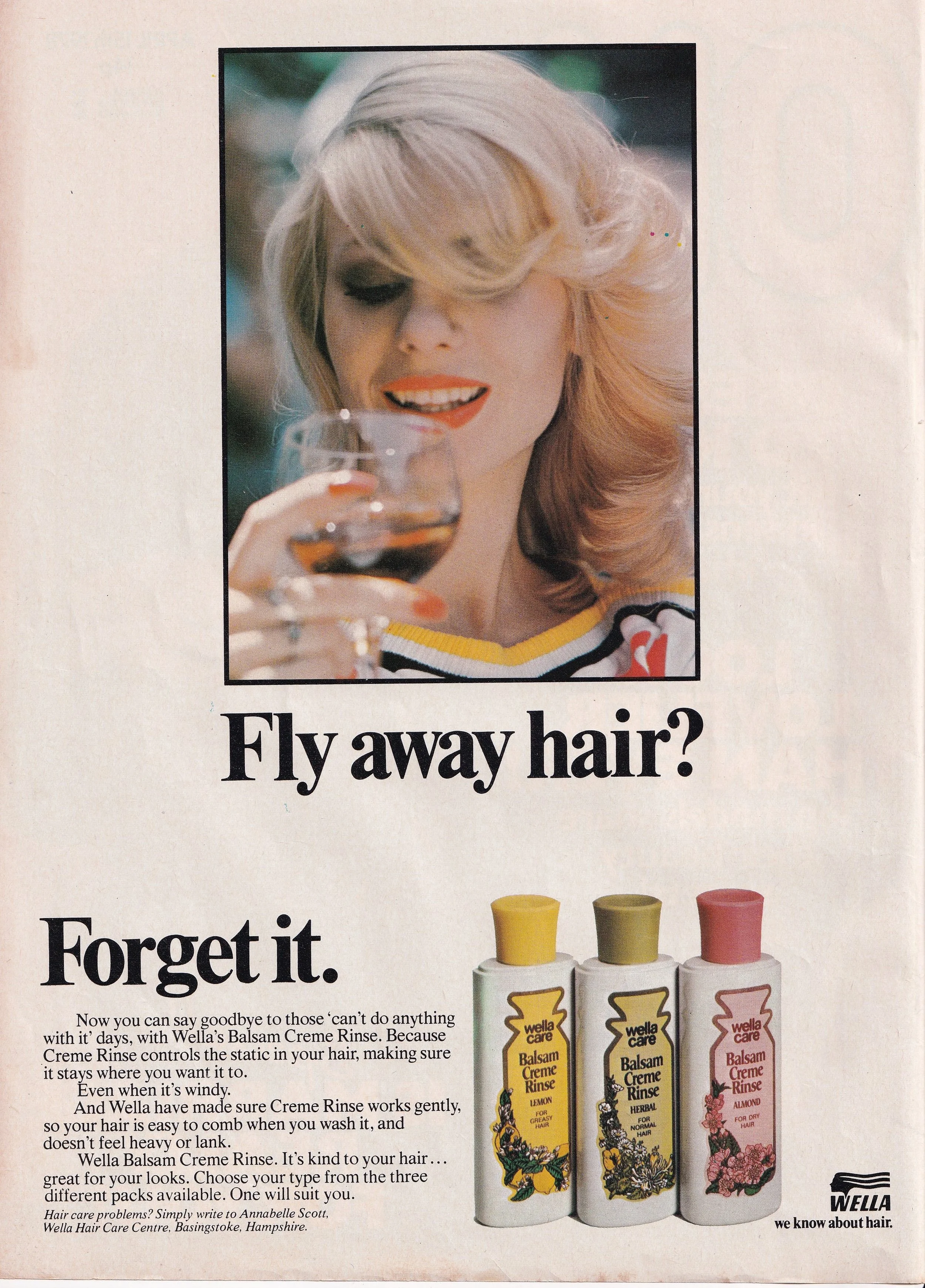 Wella Creme Rinse advert, OK Magazine, 1978