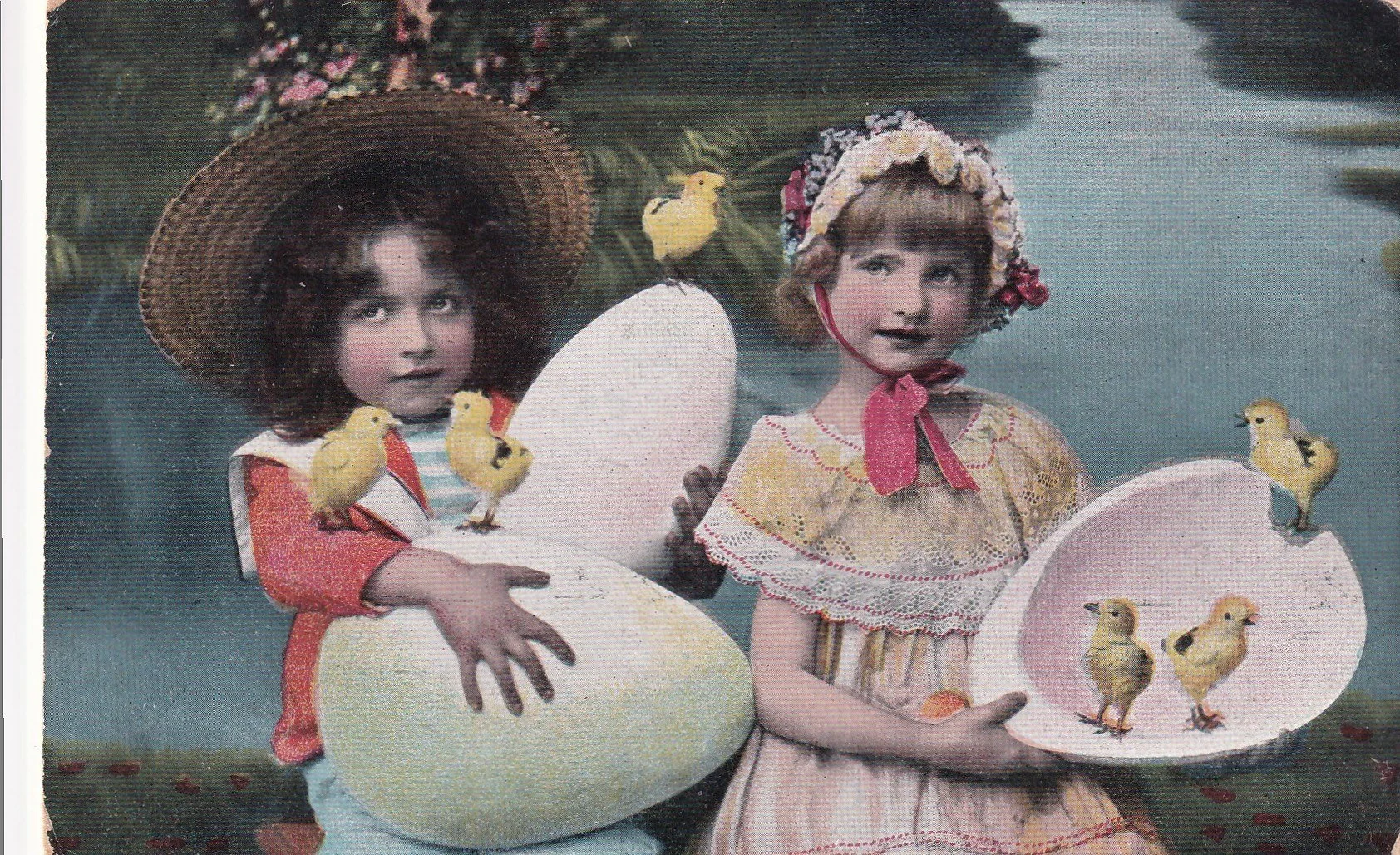 Illustrated Easter postcard, 20th Century.