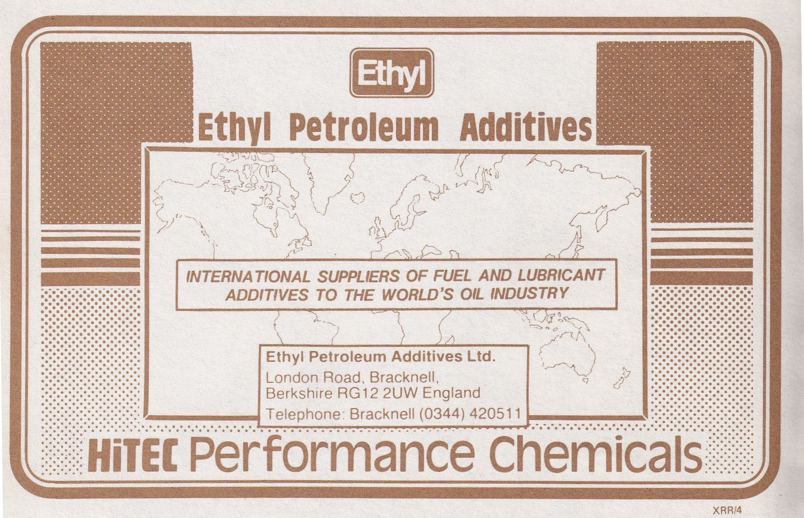 Ethyl Petroleum Additives Advert, 80s