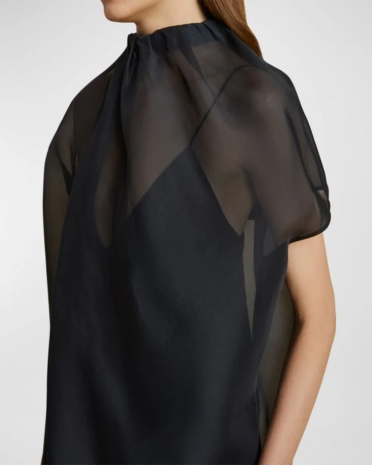 Khaite - Essie Gathered Neck-Tie Cap-Sleeve Silk Chiffon Gown.jpg