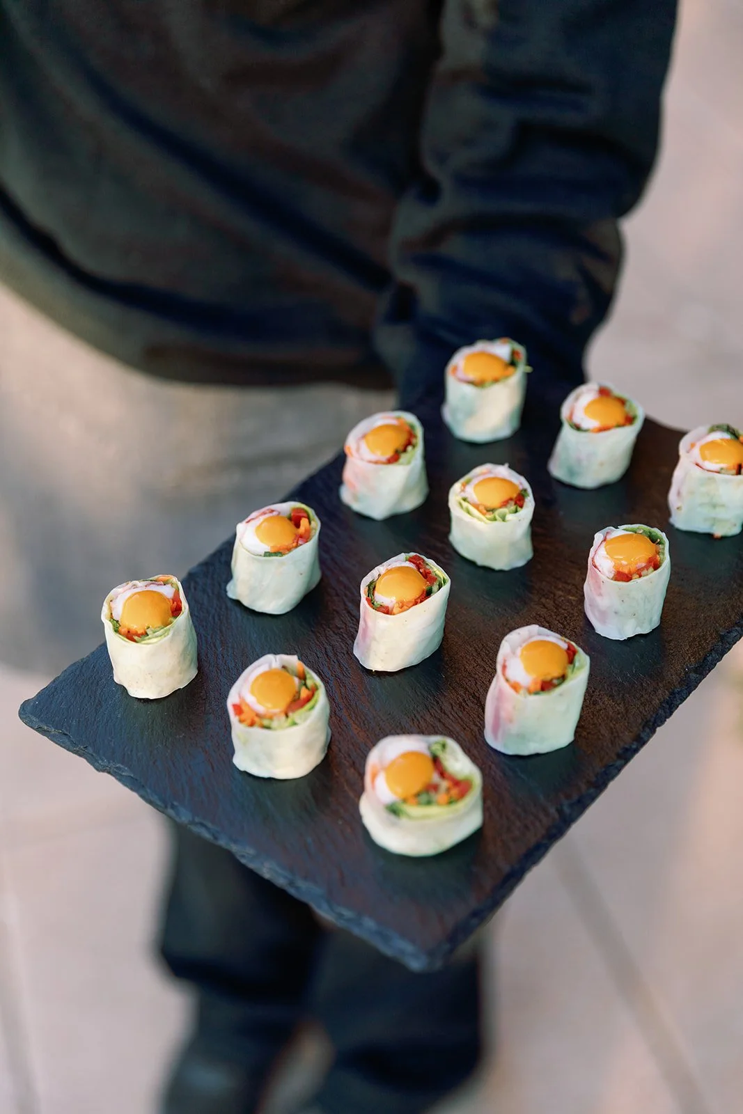 Hors Devours being served at Luxury Wedding Reception at Stanly Ranch in Napa Valley by Napa Wedding Planner