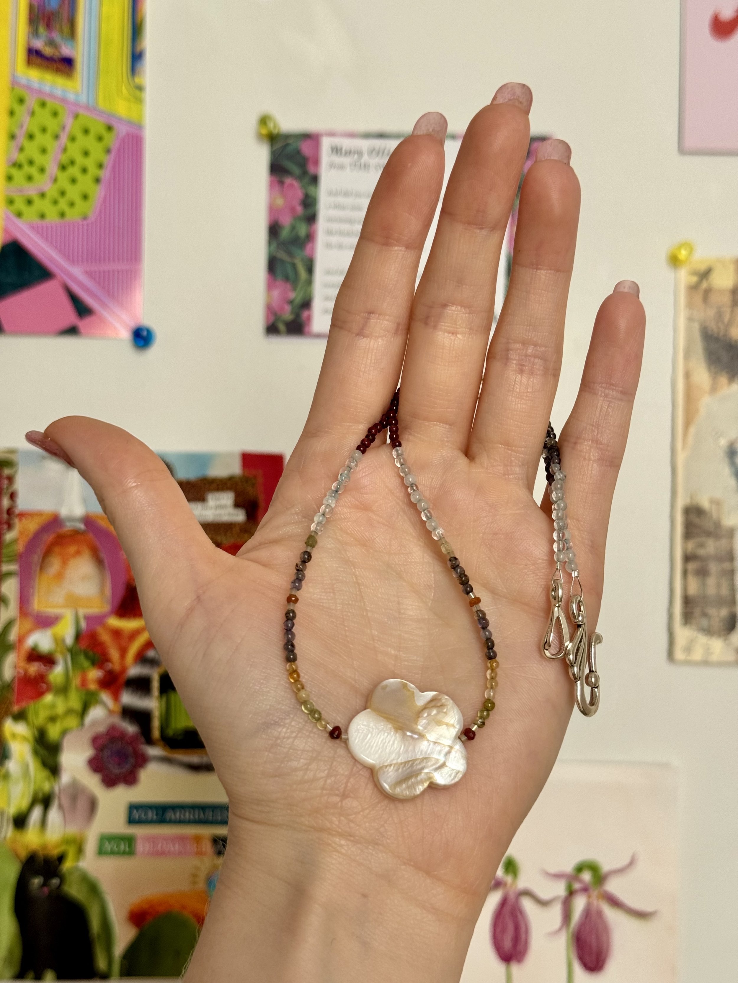 Mother of Pearl Flower Power Necklace