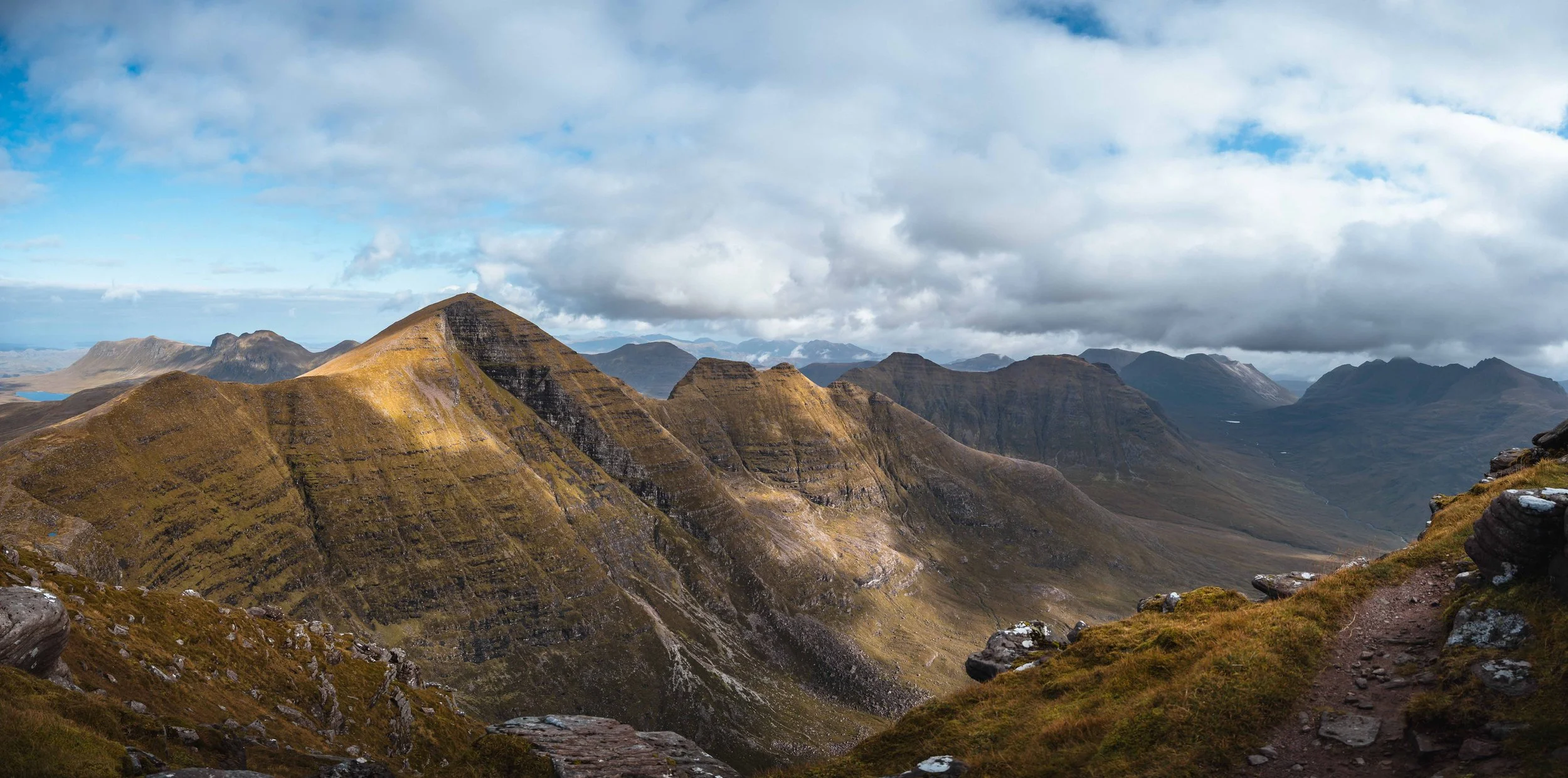 A view from Beinn Alligin across the horns of Alligin