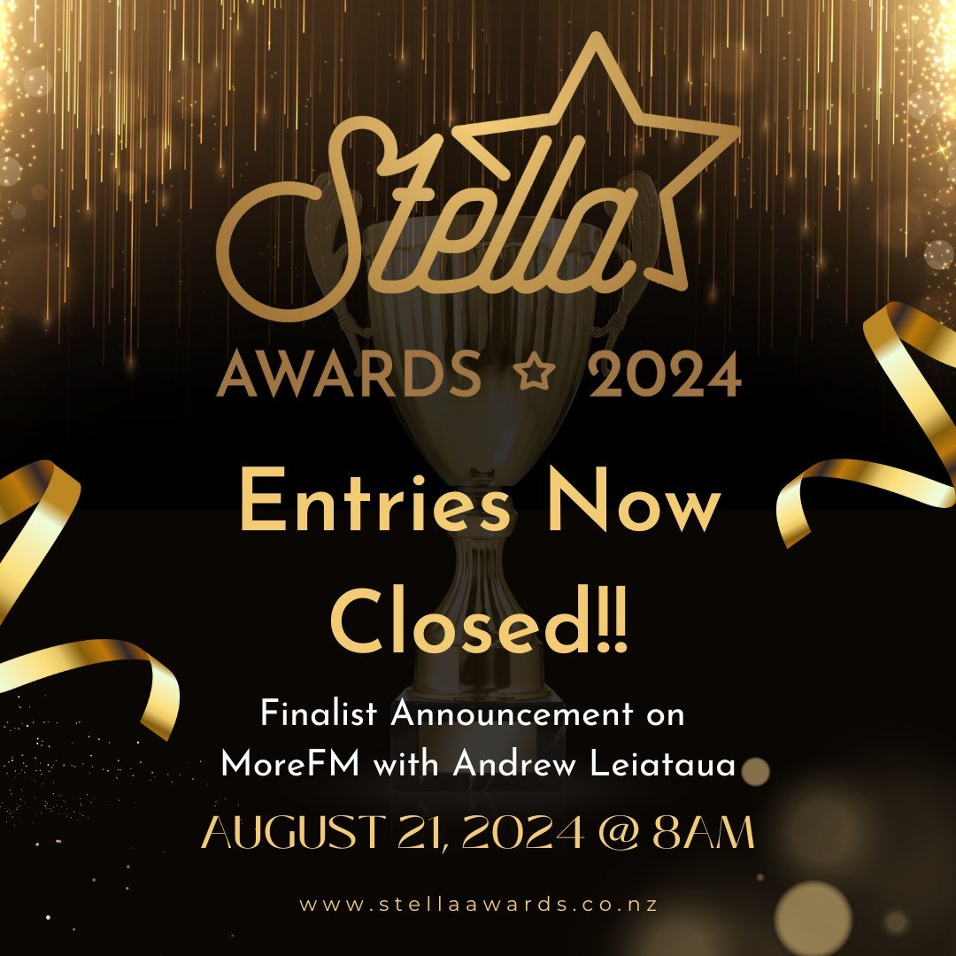 🌟Stella Award Entry Period is OVER!!

🏆Finalist announcement coming soon! 
📻Listen to More FM Taupō 93.6 with Andrew Leiataua on Wednesday, August 21st starting at 8am.

🎟And then keep an eye on this page for Awards Celebration tickets soon after