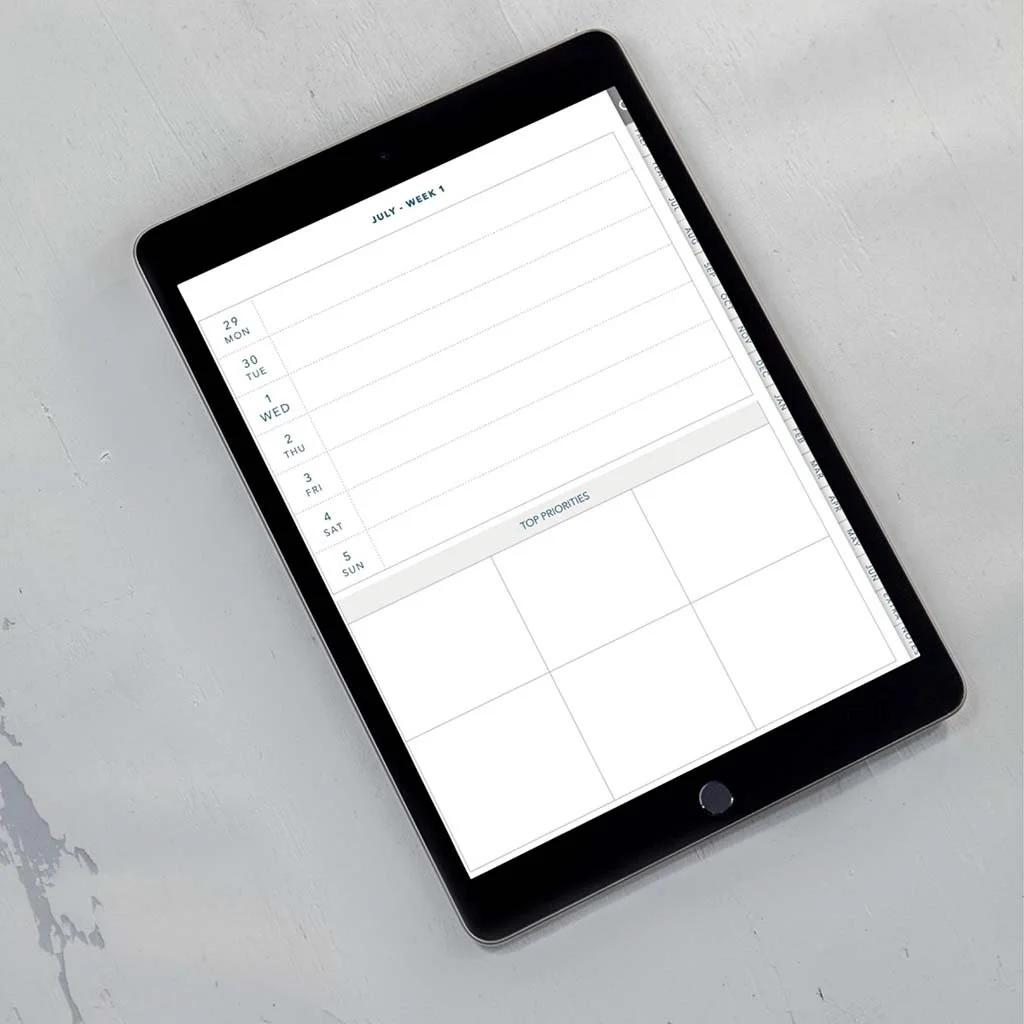 Fundraising Focus Digital Planner weekly planner page
