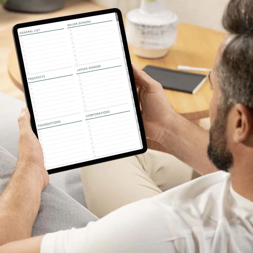 Fundraising Focus Digital Planner segment strategy builder page