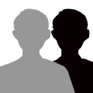 Silhouettes of two people, one gray and one black, standing side by side.