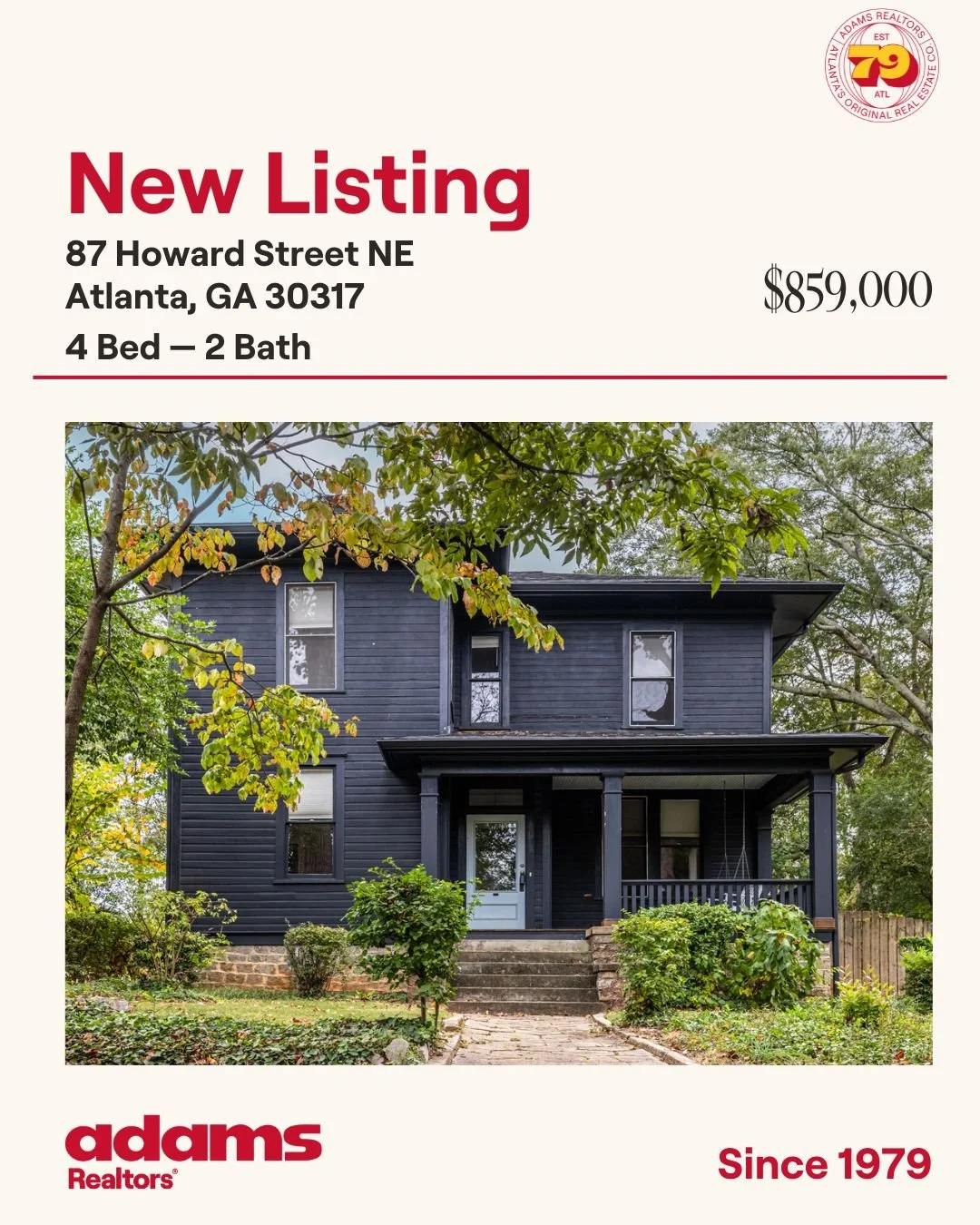 🌟 New Listing in Kirkwood 🌟

🏡87 Howard Street NE
🛏 4 Bedrooms
🛁 2 Bathrooms
$859,000

Exclusive Listing Agent:
👨&zwj;🦳George Voegtlin
📞 678.910.2610
✉️ george@adamsrealtors.com
.
.
.
#newlisting #kirkwoodatlanta #kirkwoodhouseforsale #kirkwo