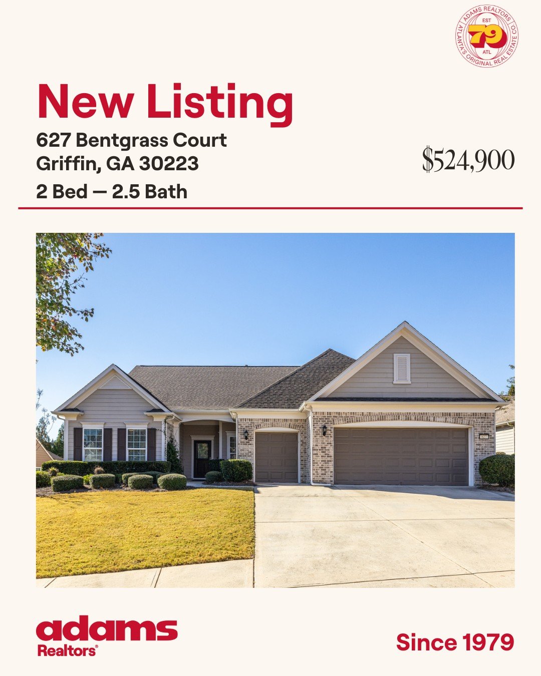 🌟 New Listing in Griffin 🌟

🏡627 Bentgrass Court
🛏 2 Bedrooms
🛁 2.5 Bathrooms
$524,900

Exclusive Listing Agent:
👨&zwj;🦳 @gsvoegtlin 
📞 678.910.2610
✉️ george@adamsrealtors.com
.
.
.
#newlisting #griffinga #griffinhouseforsale  #adamsrealtors