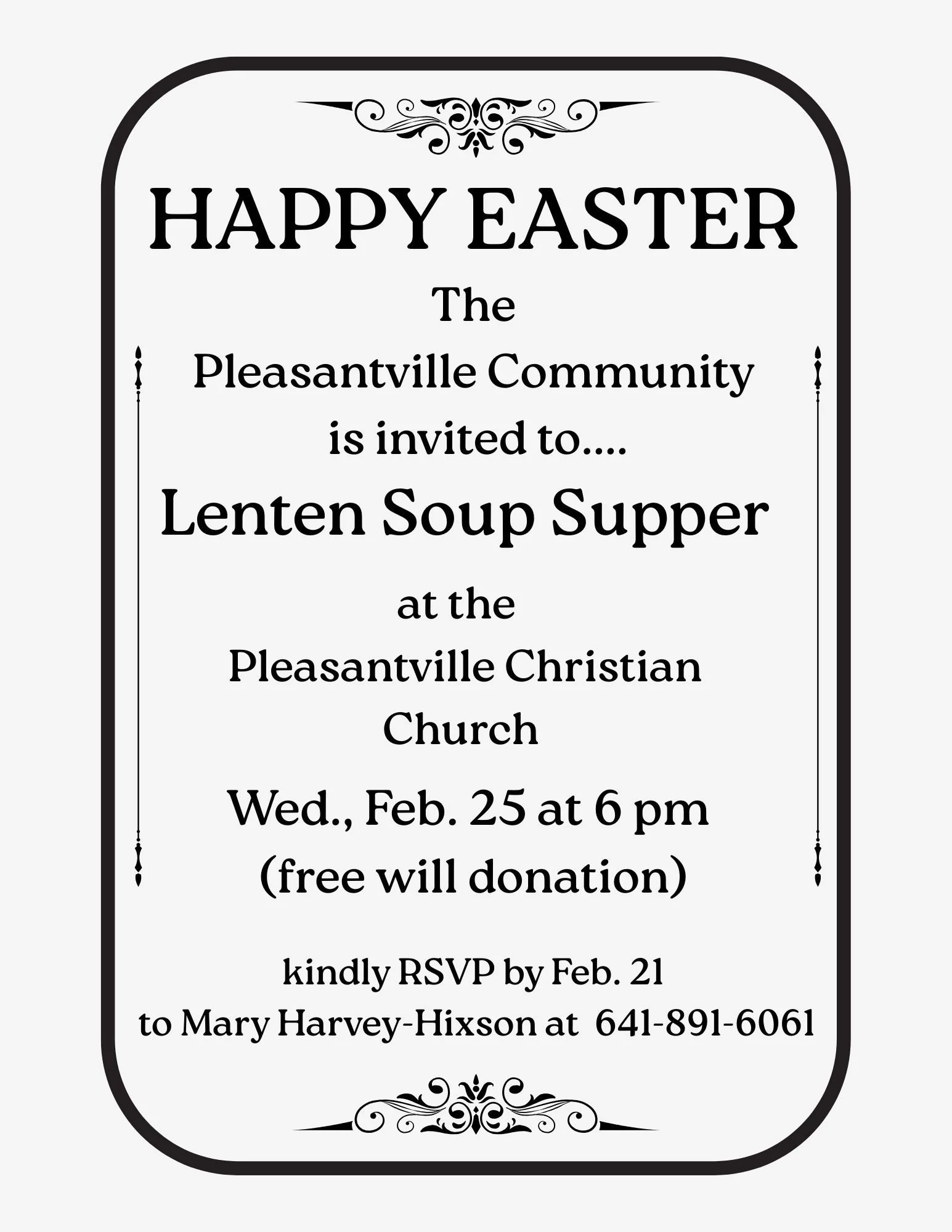 Lenten Soup Supper
