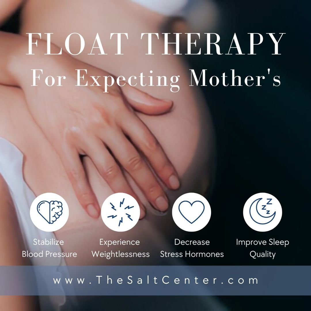 Floating while pregnant can help to relieve physical discomfort, back pain, sciatica, and more. 
🔹Book your Float &amp; Pre/Post-Natal Massage online at www.TheSaltCenter.com
🔹The feeling of weightlessness while floating alleviates the extra stress