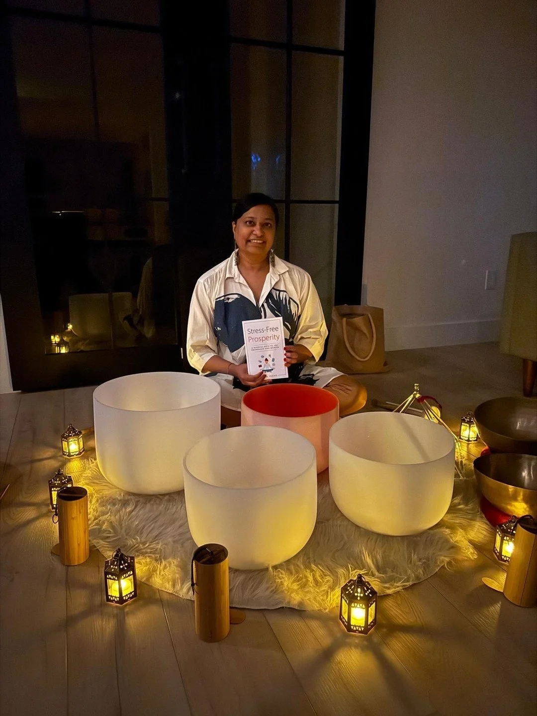 Sound Healing with Sneha March 1, 2026
Join us for a deeply relaxing Sound Bath Meditation designed to melt away stress, restore balance, and leave you feeling renewed.

Bathe in the healing vibrations of crystal bowls, chimes, and gentle instruments