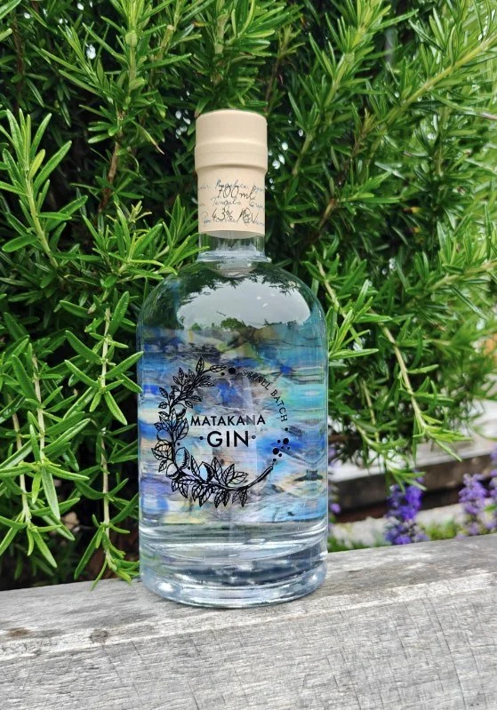 Bottle artwork for Matakana Gin Company 
