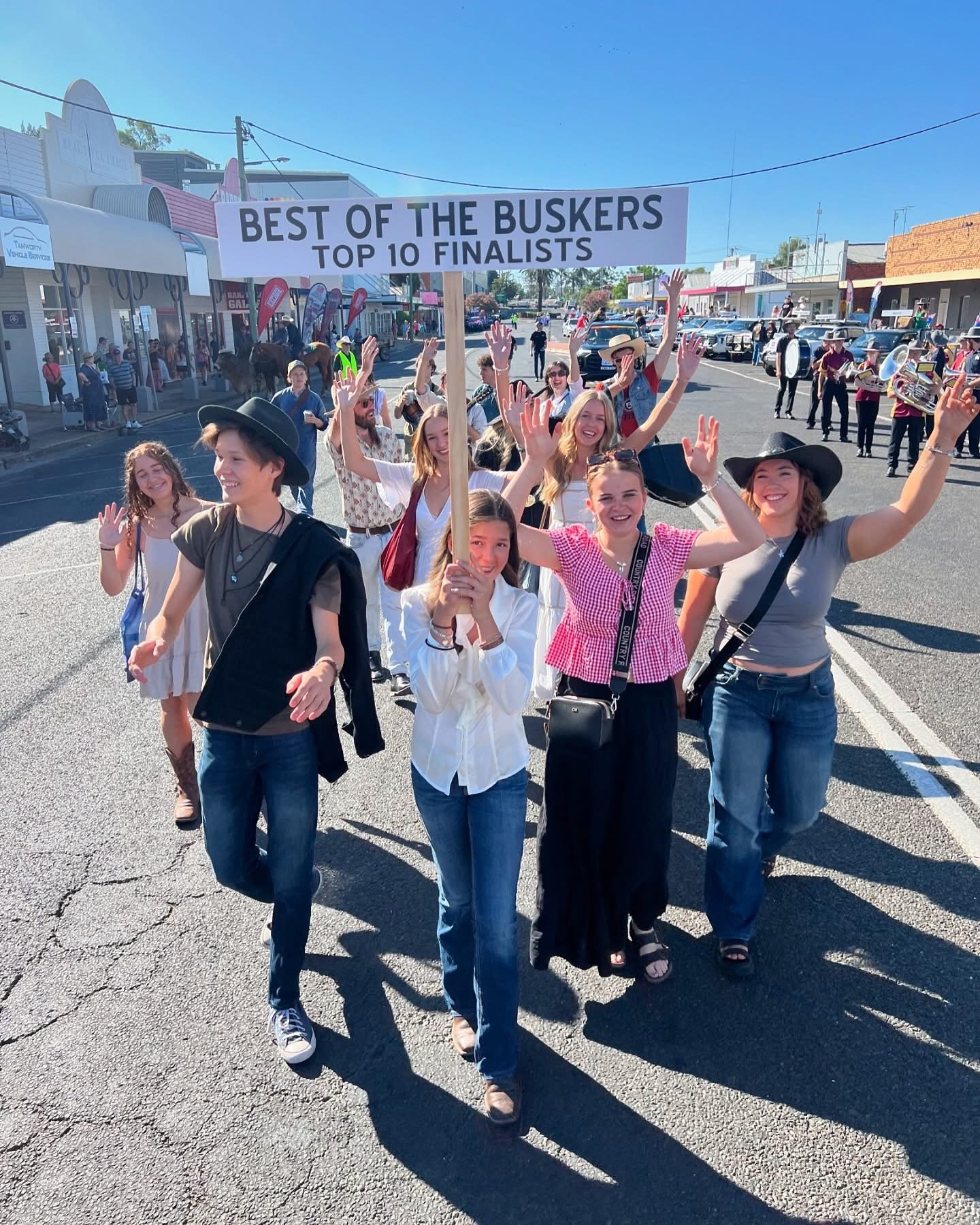 Tamworth 2025 - Top 10 Best of the Buskers in the Parade.