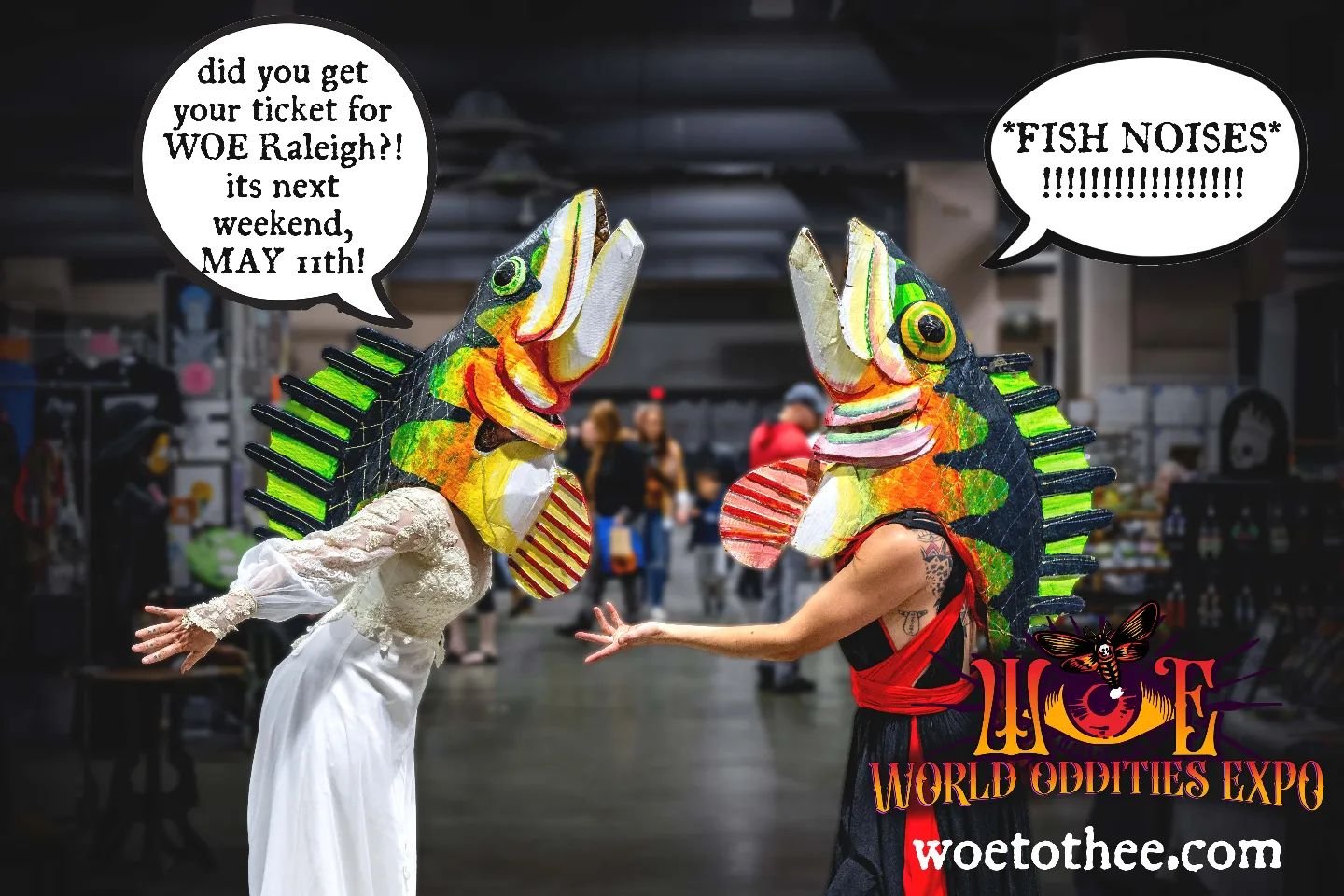 🙀 🎟️ DID YOU?! 🎟️ 🙀

👻🎃 WOE ARRIVES IN RALEIGH, NC 🎪🐛
❌
🎃 Saturday, May 11th 🎉 12pm - 8pm 
👁️ North Carolina State Fair Exposition Center 
🙀 4285 Trinity Road, Raleigh NC 27607
❌
🎟️ @ woetothee  d🔵t  c💻m
🤯
#WORLDODDITIESEXPO 
#WOETOTH